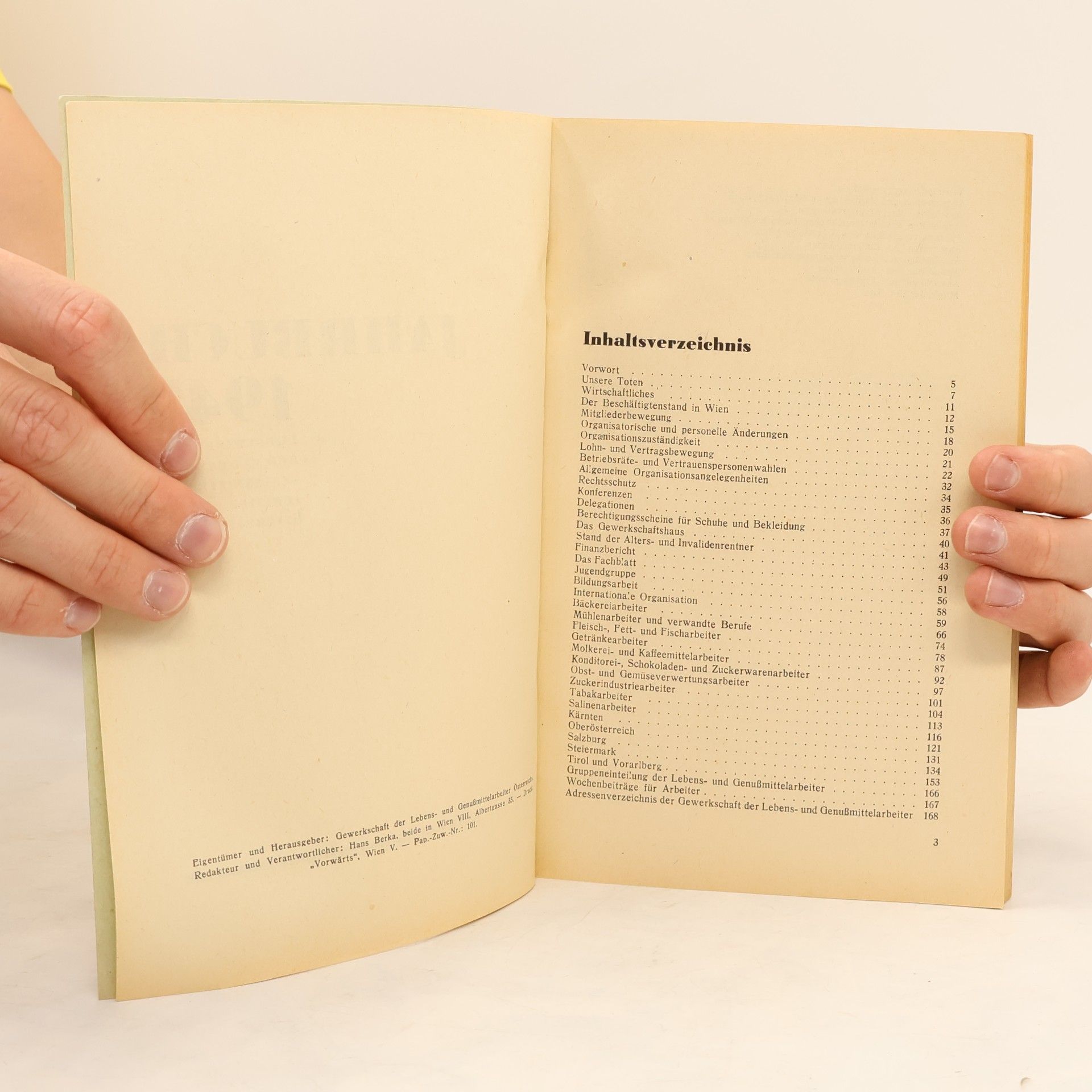 Autorenkollektiv Jahrbuch der Gewerkschaft der Lebens- und Genussmittelarbeiter Österreichs