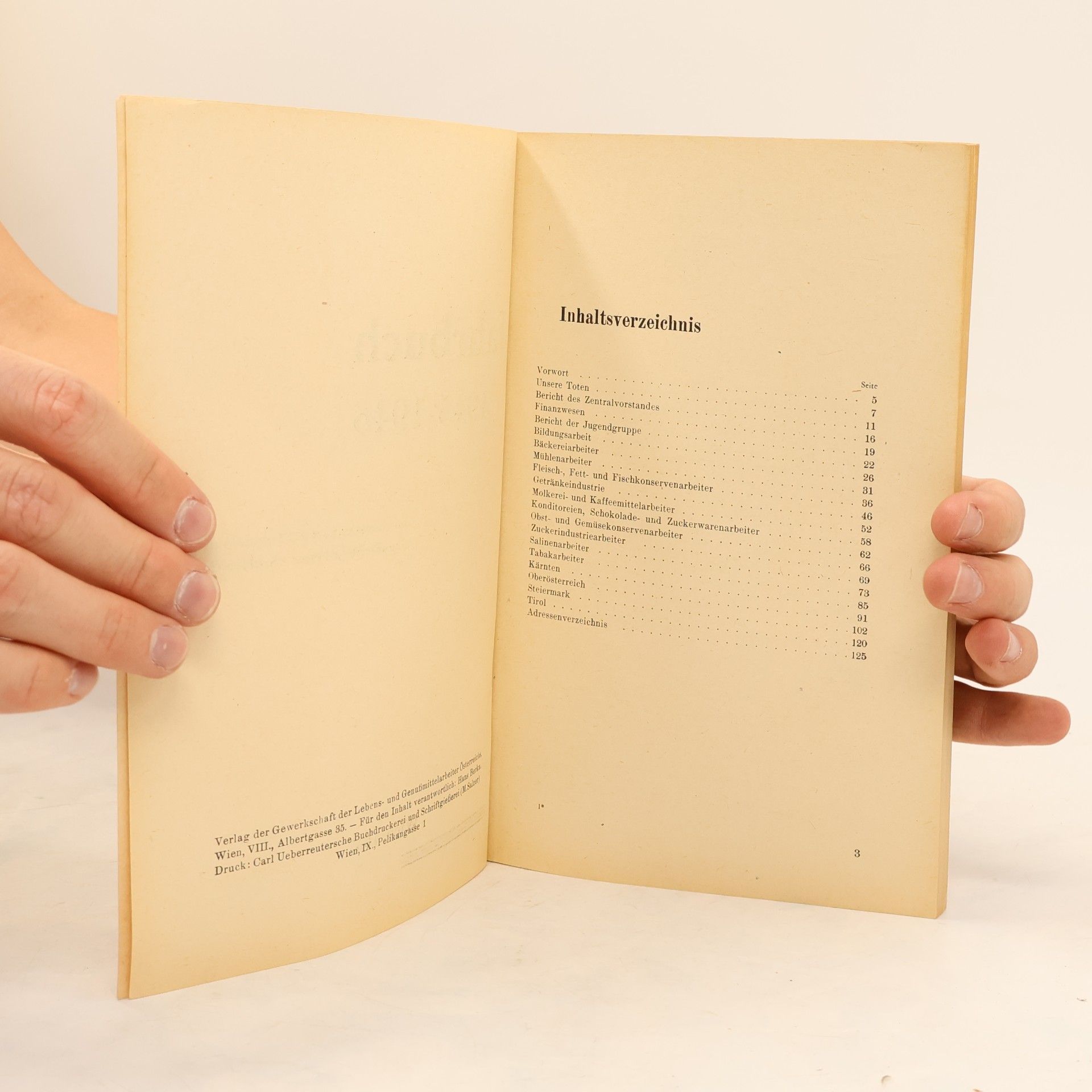 Gewerkschaft Der Lebens- Und Genussmittelarbeiter Jahrbuch der Gewerkschaft der Lebens- und Genussmittelarbeiter Oesterreichs 1945-1946