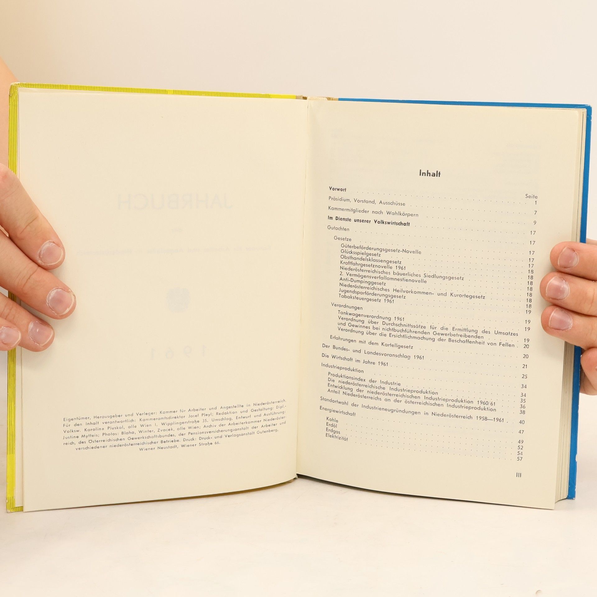 Autorenkollektiv Jahrbuch 1961