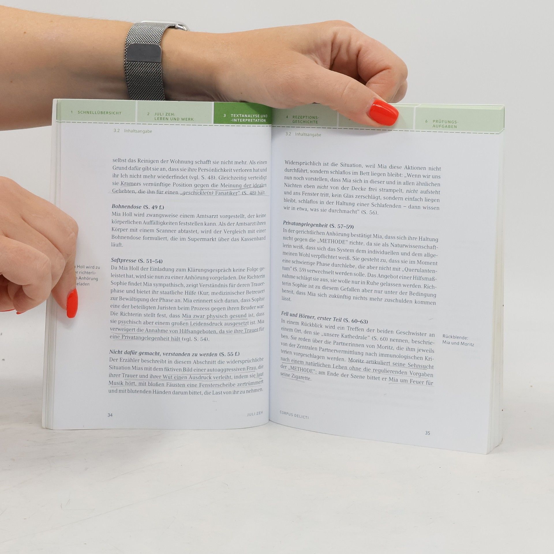 Thomas Möbius Textanalyse und Interpretation zu Juli Zeh, Corpus delicti, ein Prozess