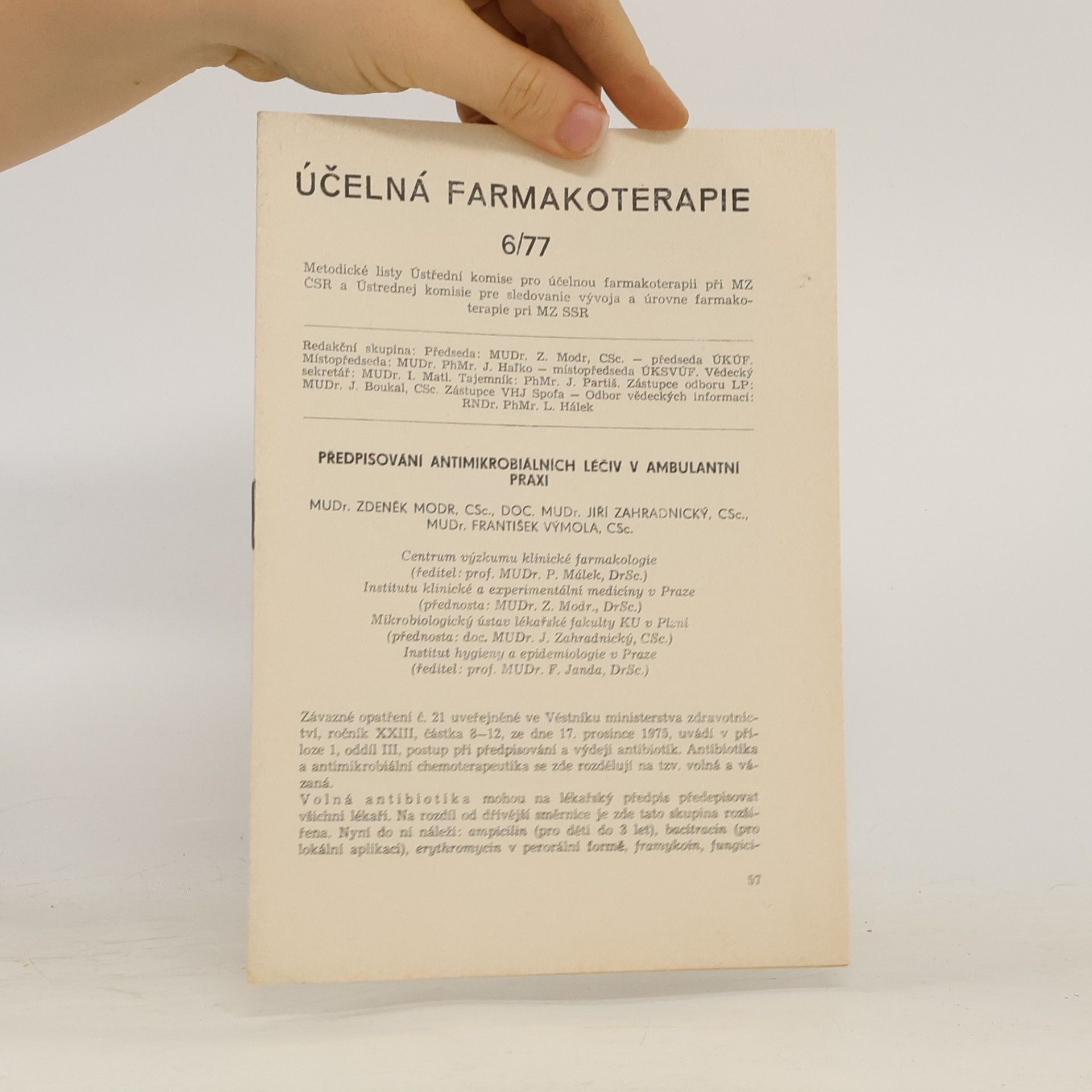 kolektiv Účelná farmakoterapie 6/77