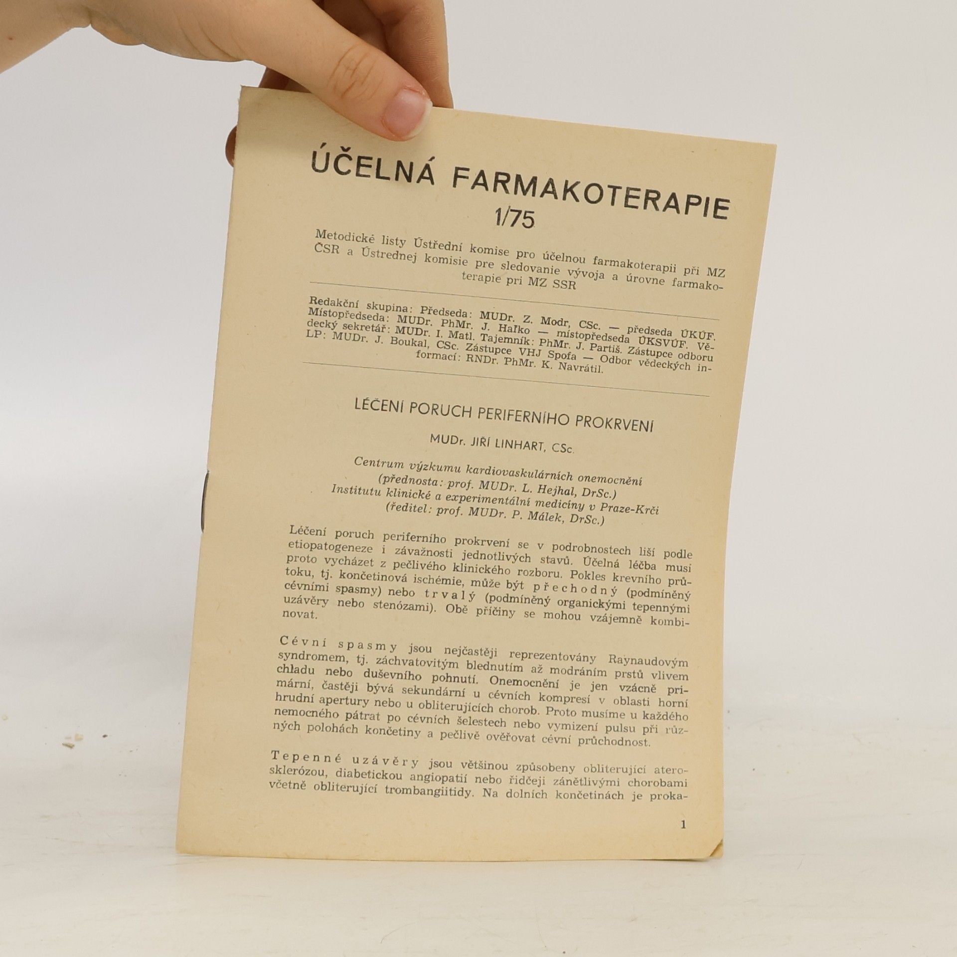 Jiří Linhart Účelná farmakoterapie 1/75