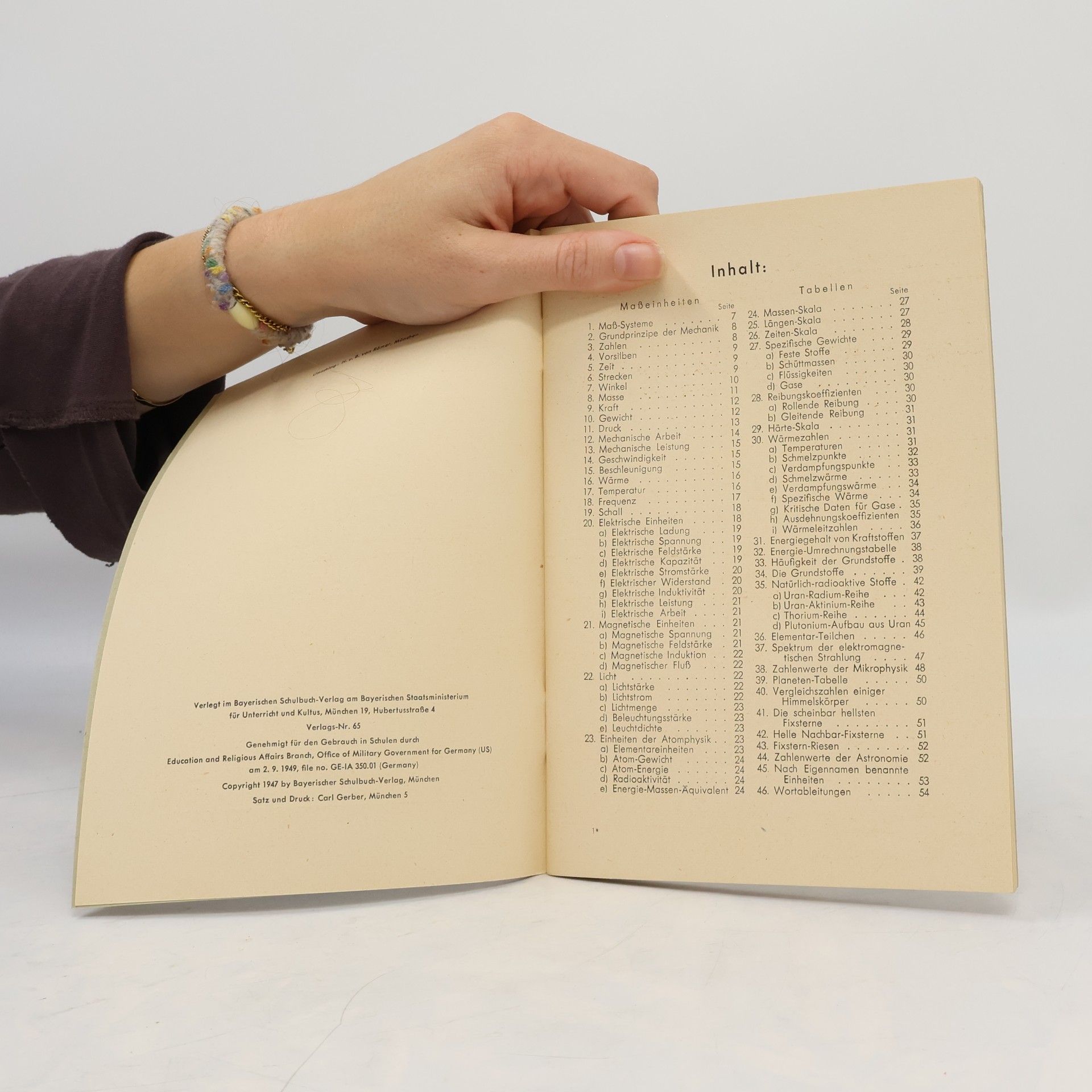 Various authors Physikalische Maßeinheiten und Tabellen
