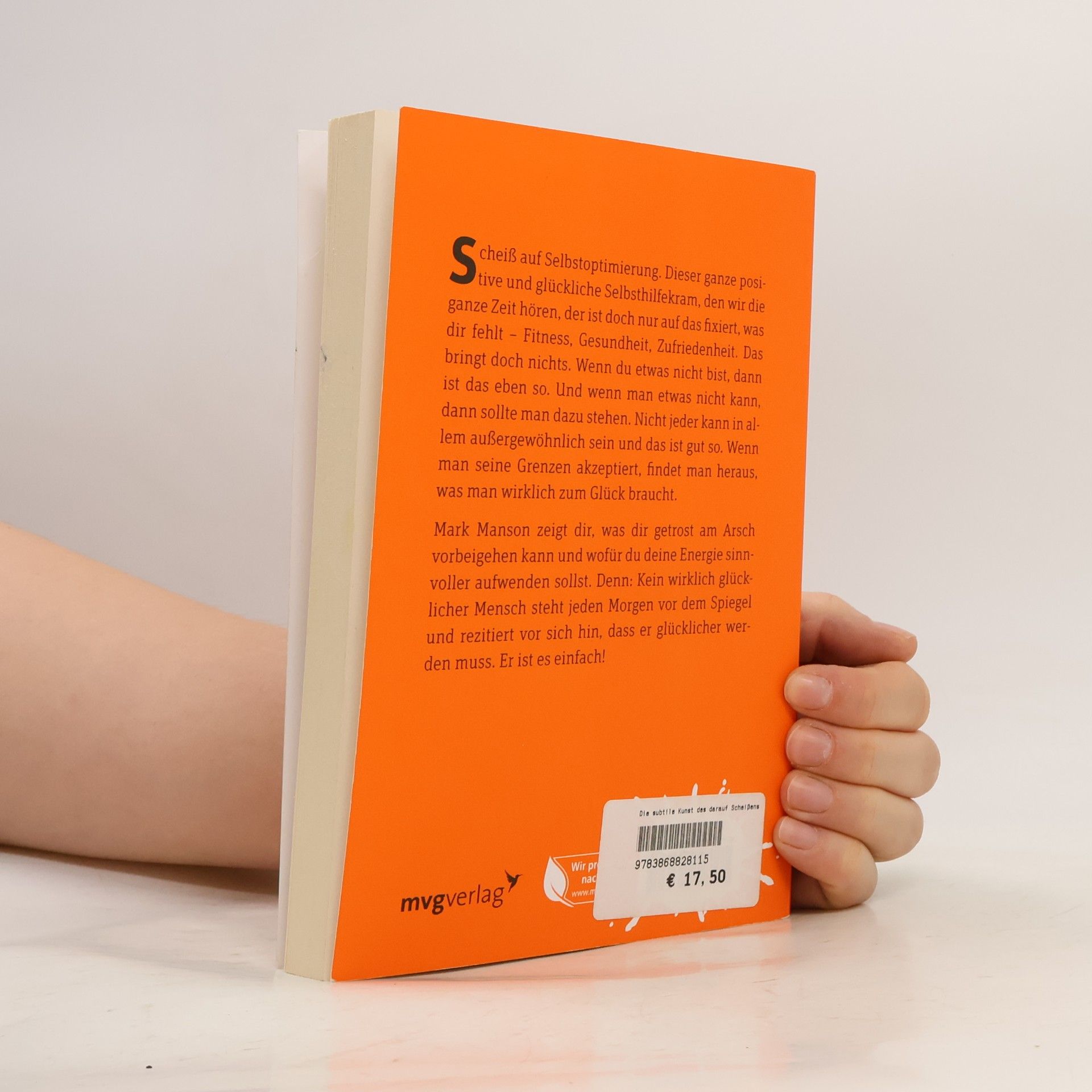 Mark Manson Die subtile Kunst des darauf Scheissens