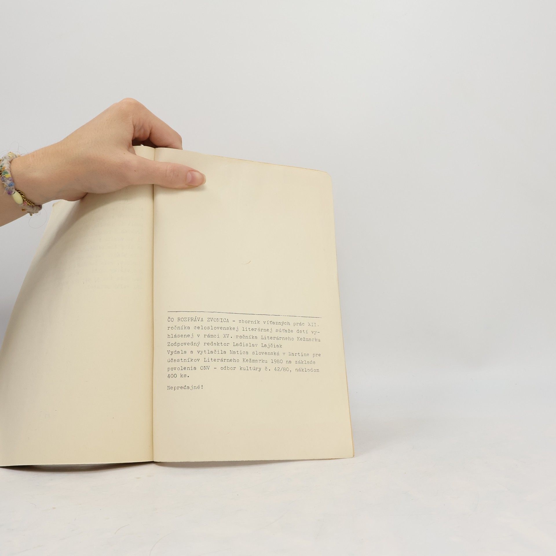 Various authors LITERÁRNA SÚŤAŽ DETÍ ' 80