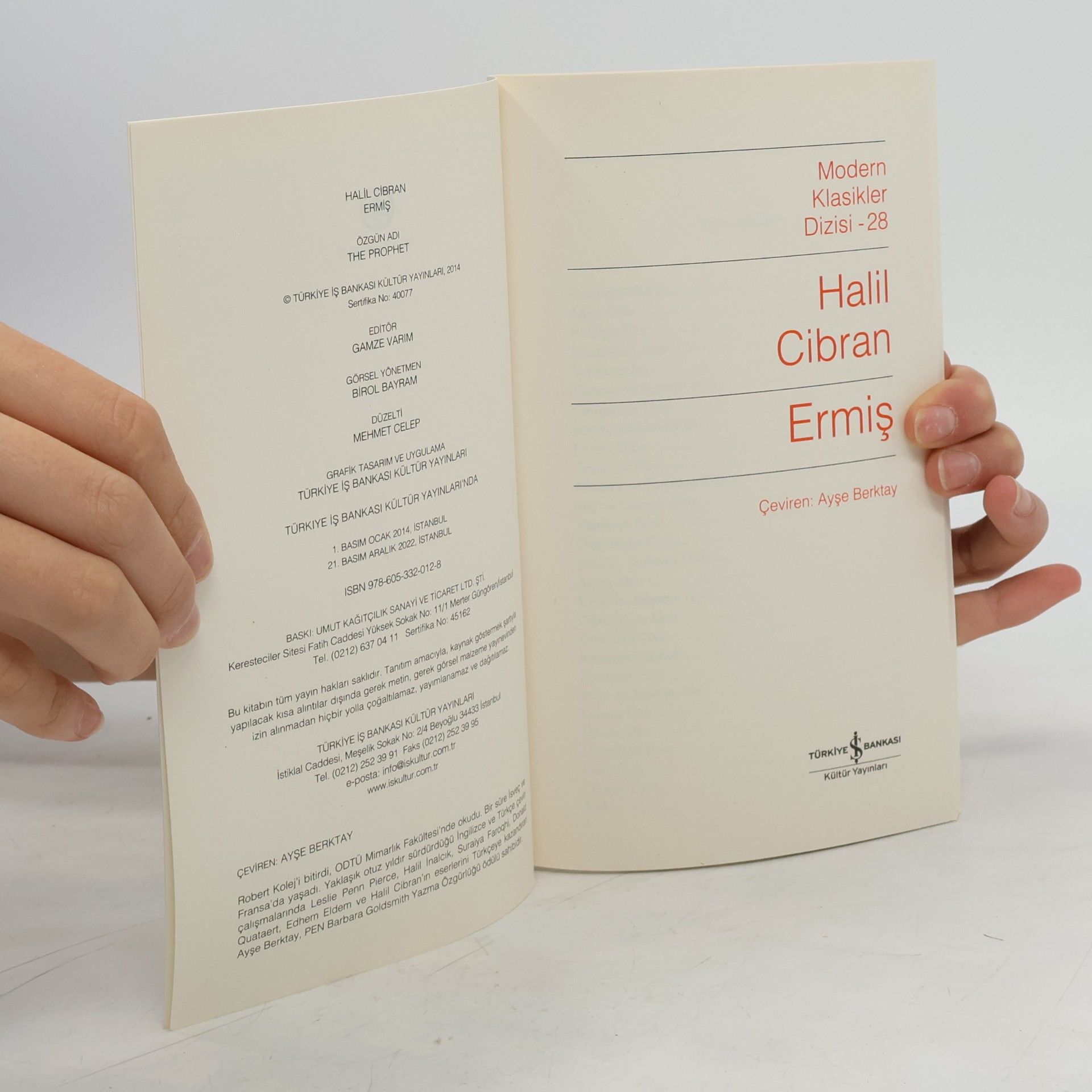 H̱alīl Ǧibrān Ermis - 21. basım