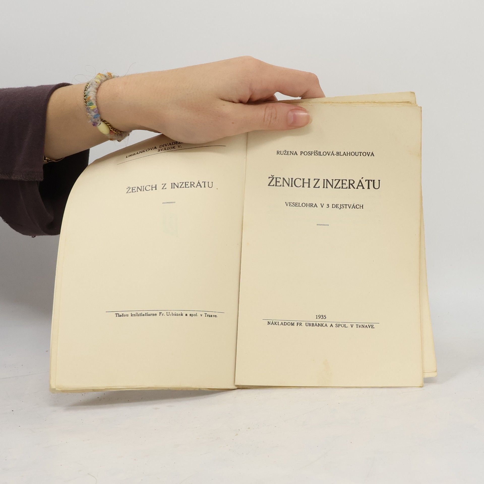 Ružena Pospíšilová-Blahoutová Ženích z inzerátu