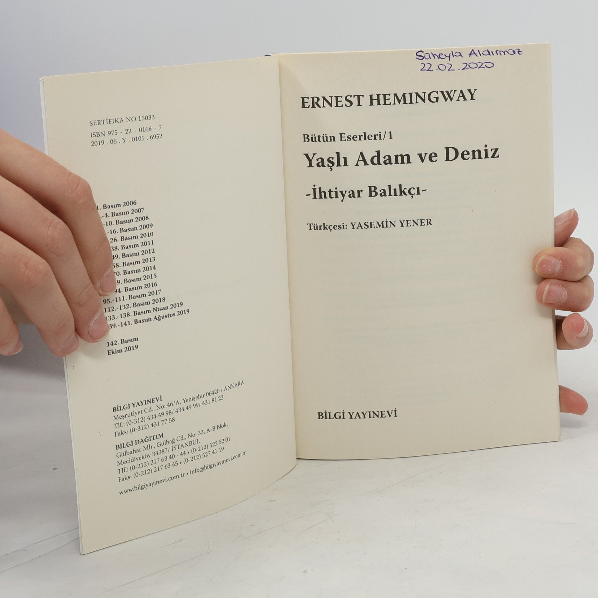 Ernest Hemingway Bütün Eserleri - 1: Yaşlı Adam ve Deniz