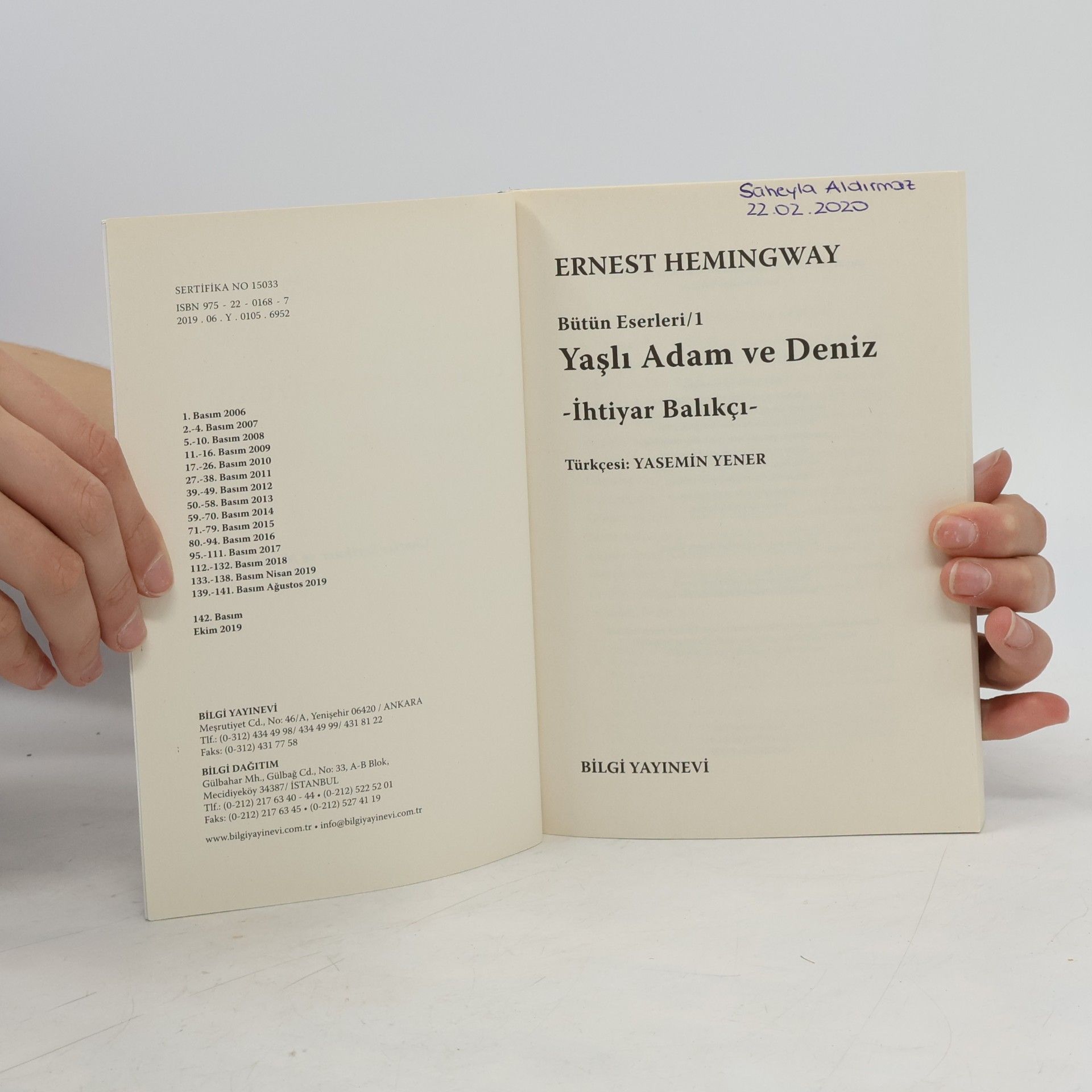 Ernest Hemingway Bütün Eserleri - 1: Yaşlı Adam ve Deniz