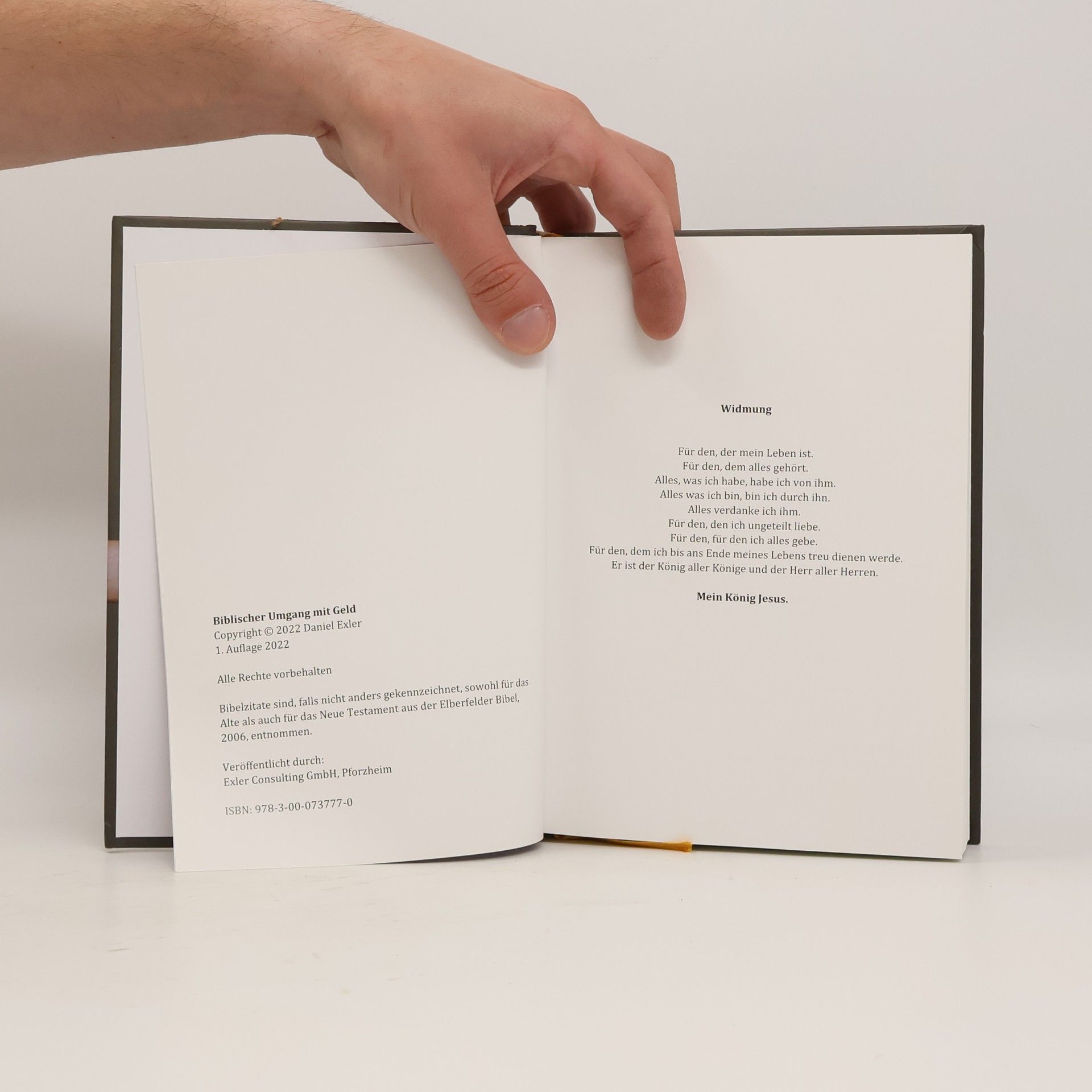 Daniel Exler Biblischer umgang mit Geld