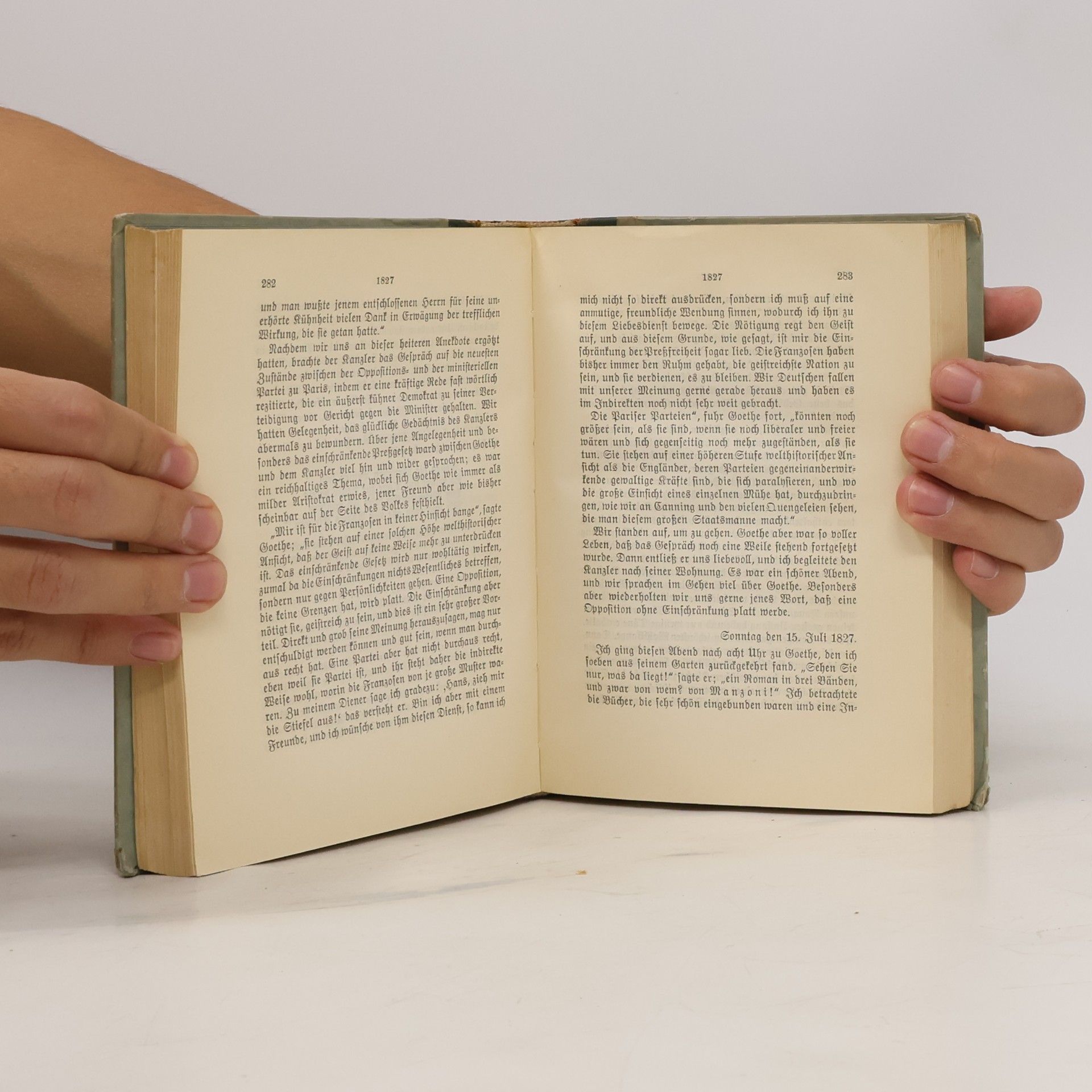 Johann Wolfgang von Goethe Gespräche mit Goethe in den letzten Jahren seines Lebens 1823-1832 I.