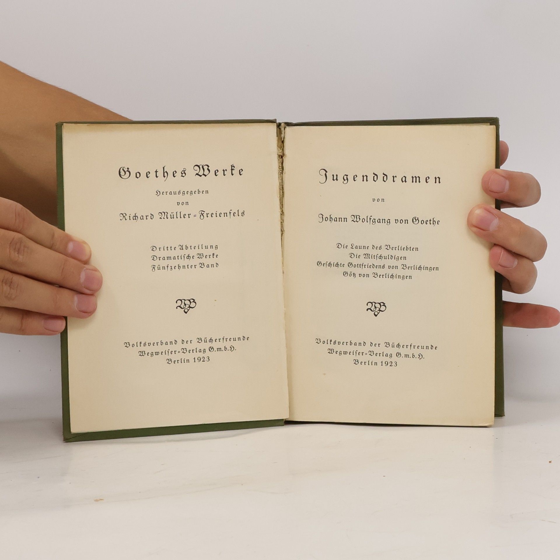 Johann Wolfgang von Goethe Jugenddramen