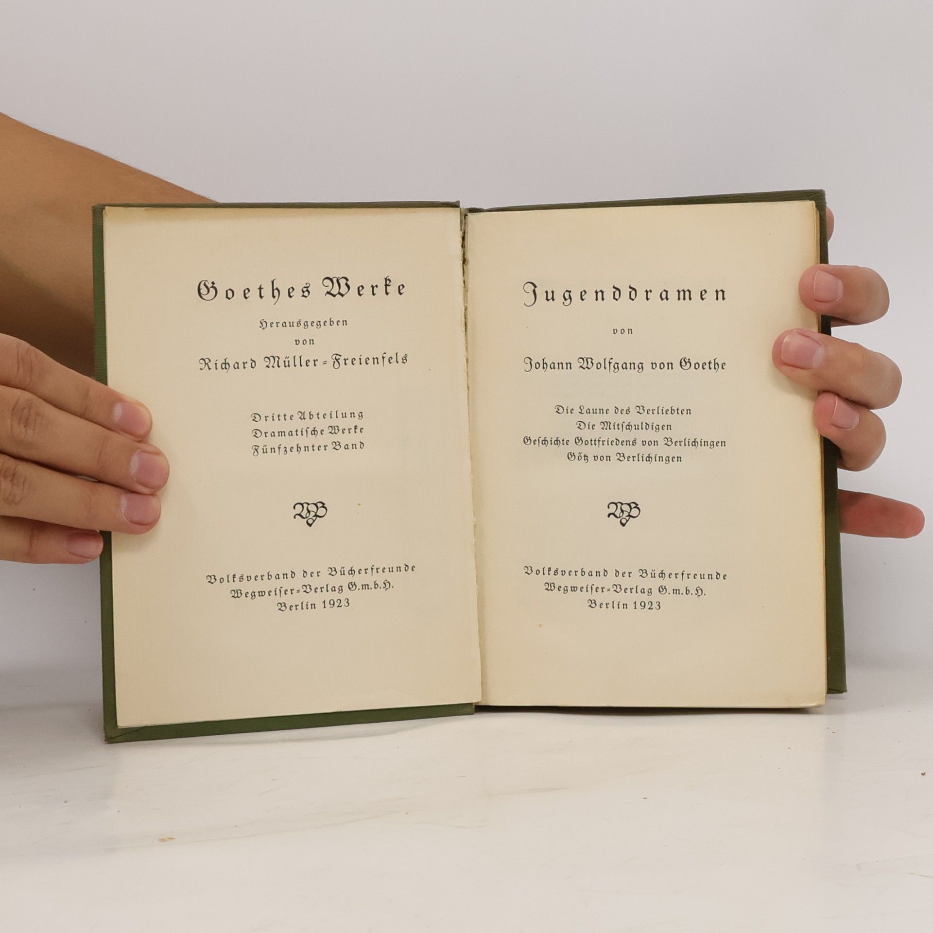 Johann Wolfgang von Goethe Jugenddramen