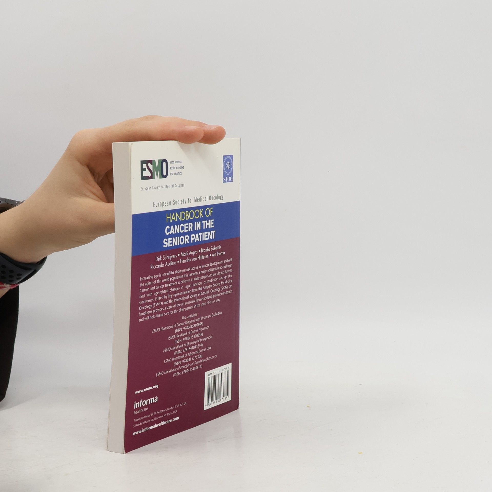 Dirk Schrijvers ESMO Handbook of Cancer in the Senior Patient