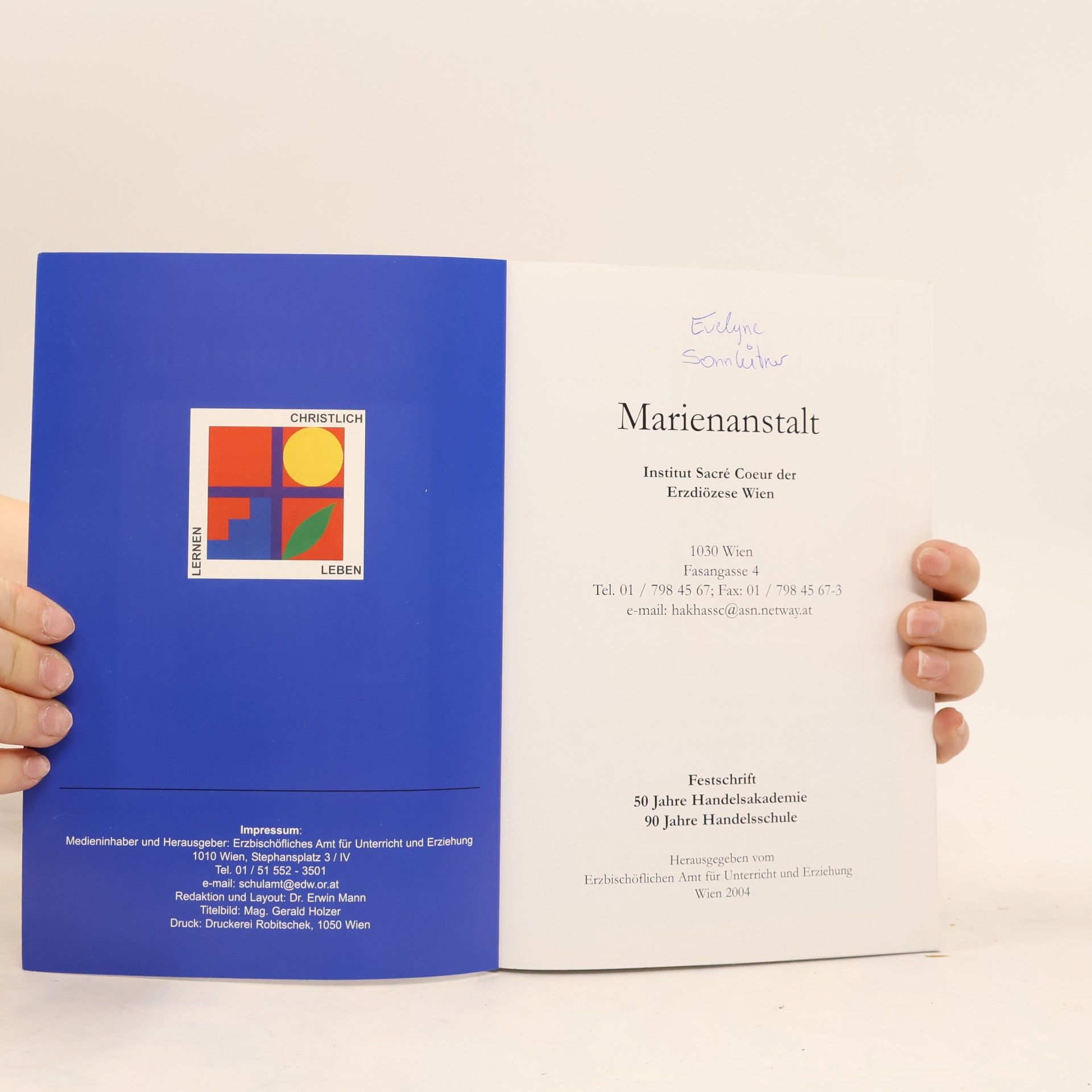 Mag. Gerald Holzer Marienanstalt. Festschrift