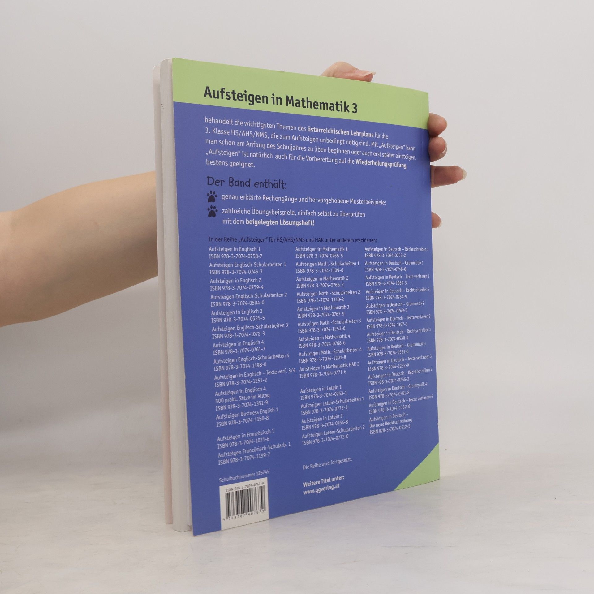 Günther Wagner Aufsteigen: Lernhilfen für HS/AHS Unterstufe und AHS Oberstufe - 3: Aufsteigen in Mathematik