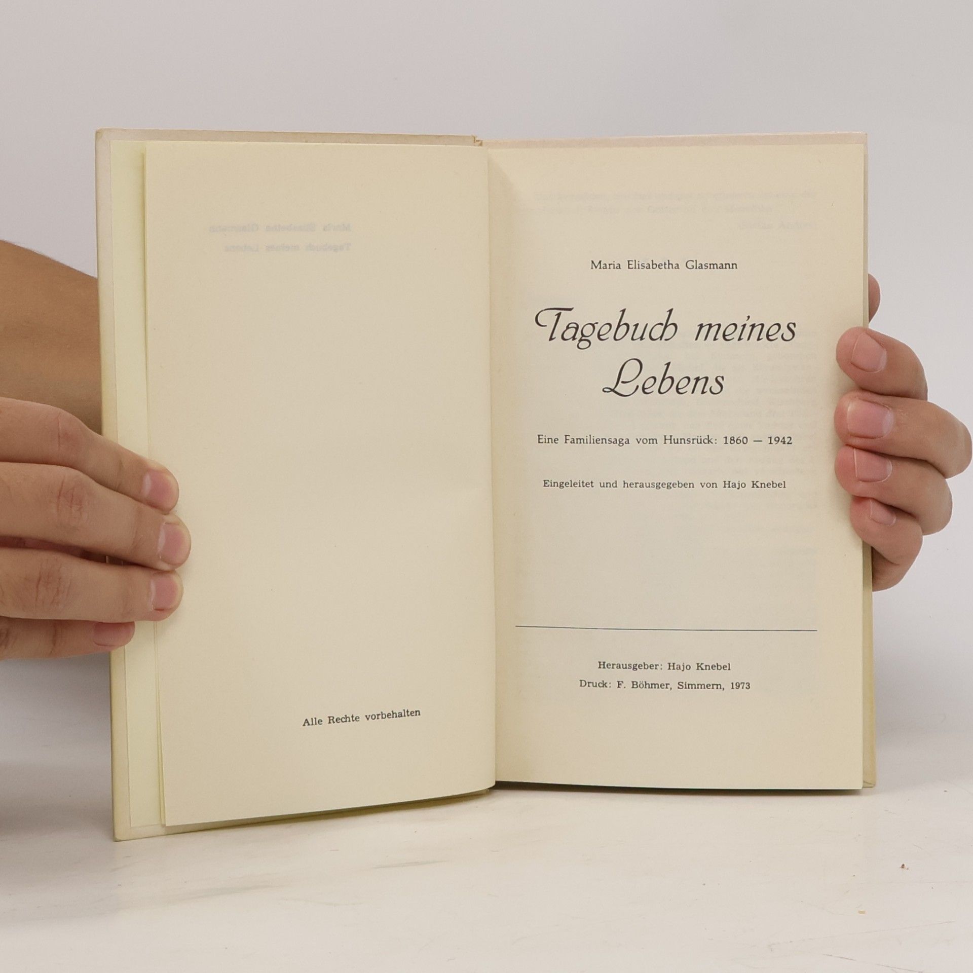 Maria Elisabetha Glasmann Tagebuch meines Lebens