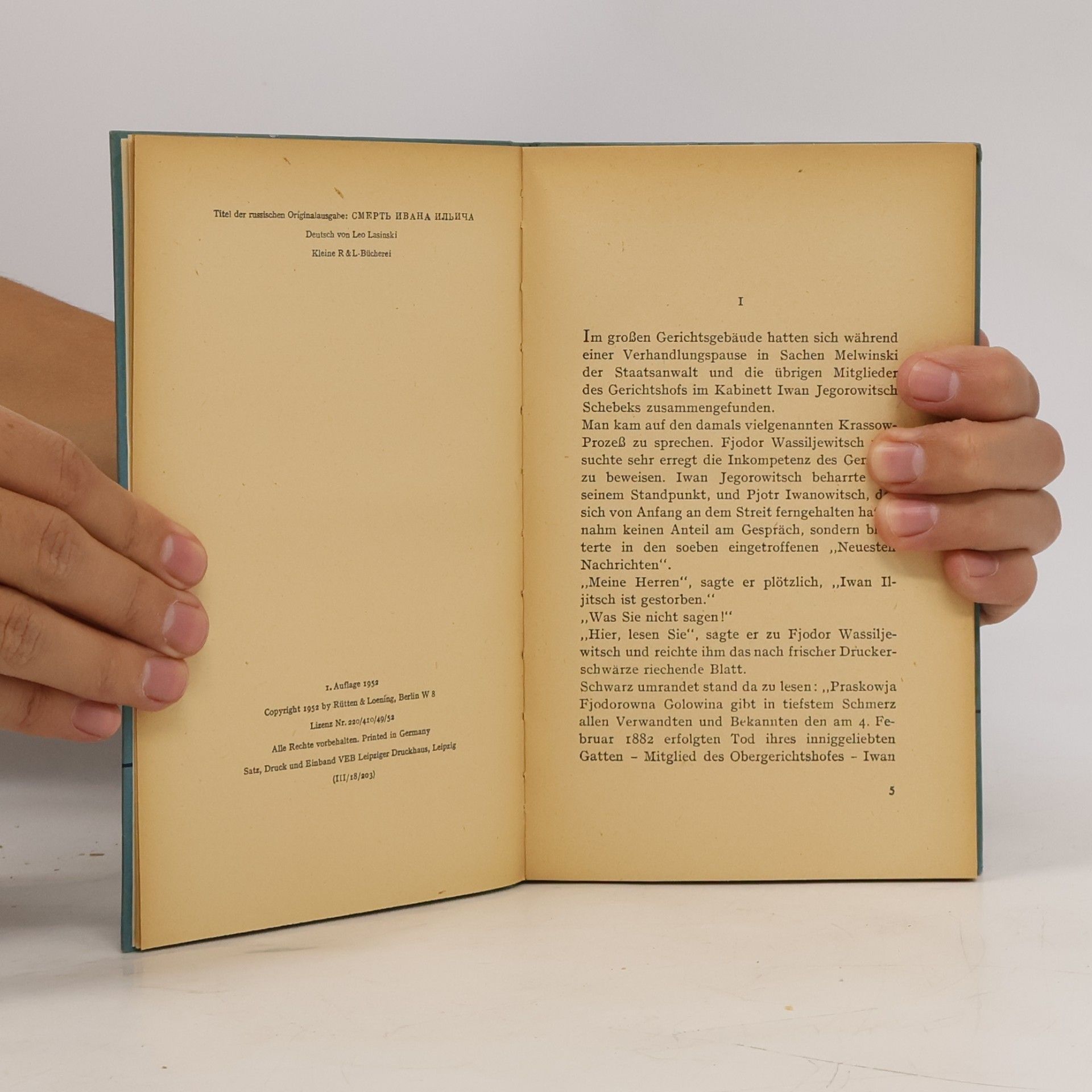 Tolstoi Der Tod des Iwan Iljitsch
