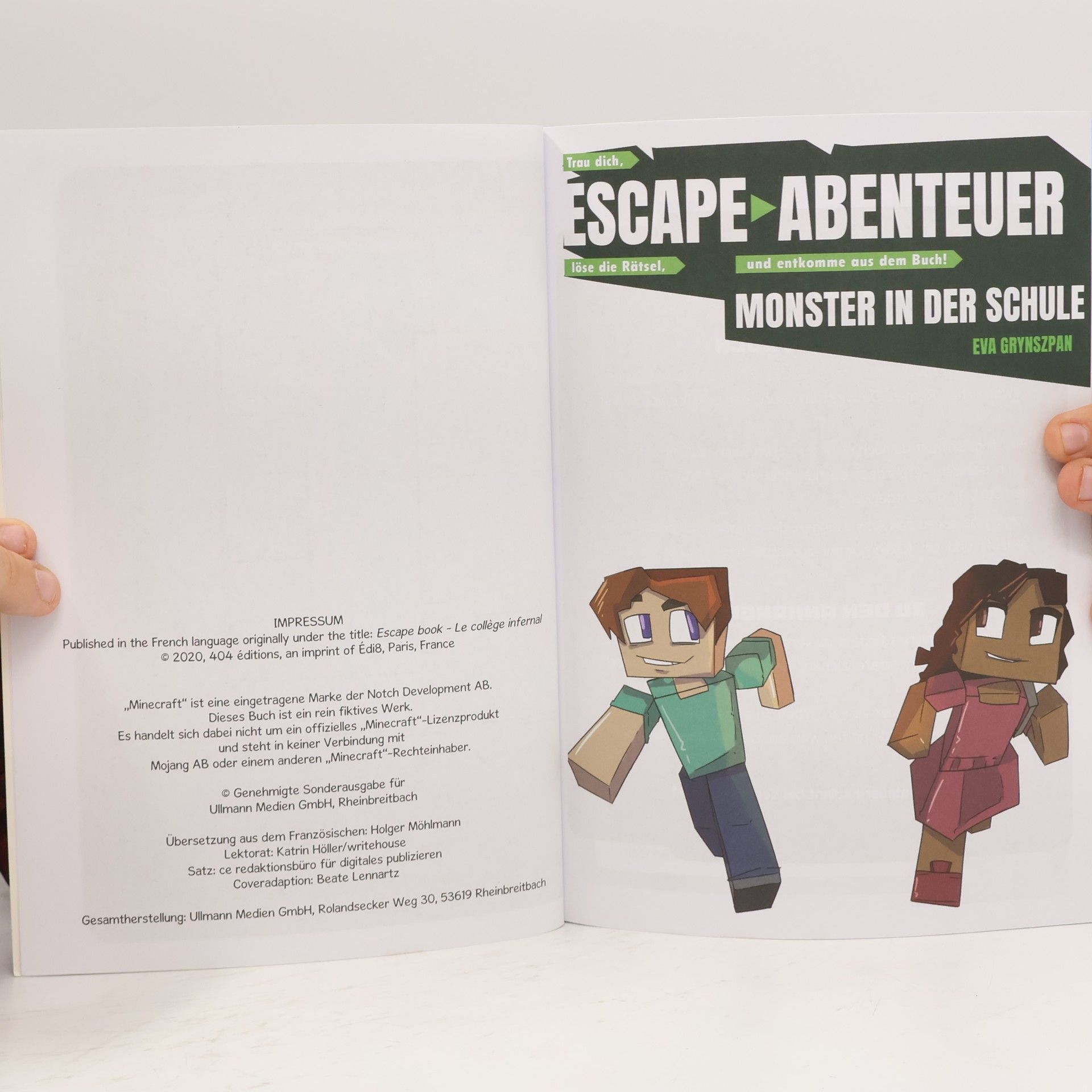 Eva Grynszpan Escape Abenteuer. Monster in der Schule