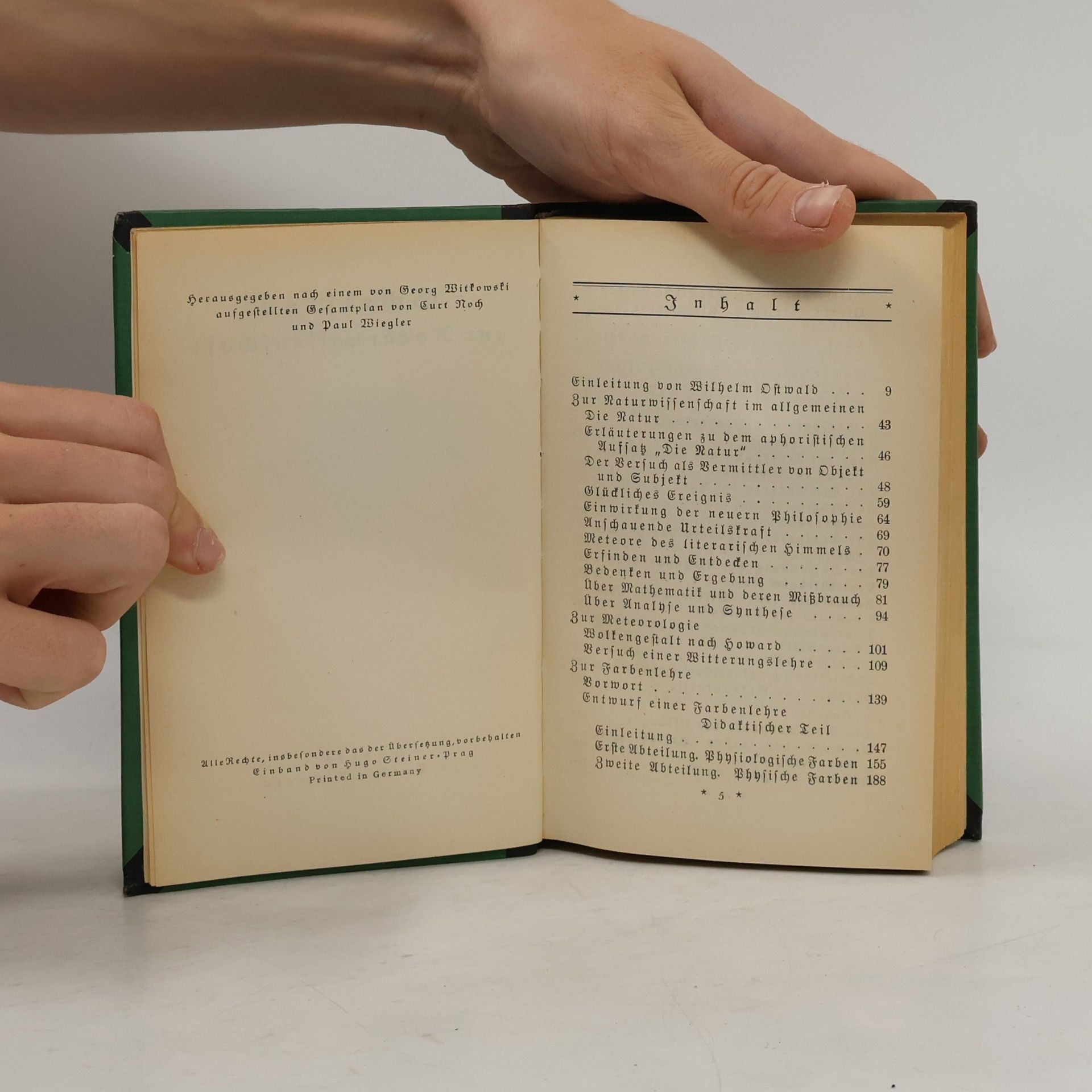 Wilhelm Ostwald Schriften zur Naturwissenschaft