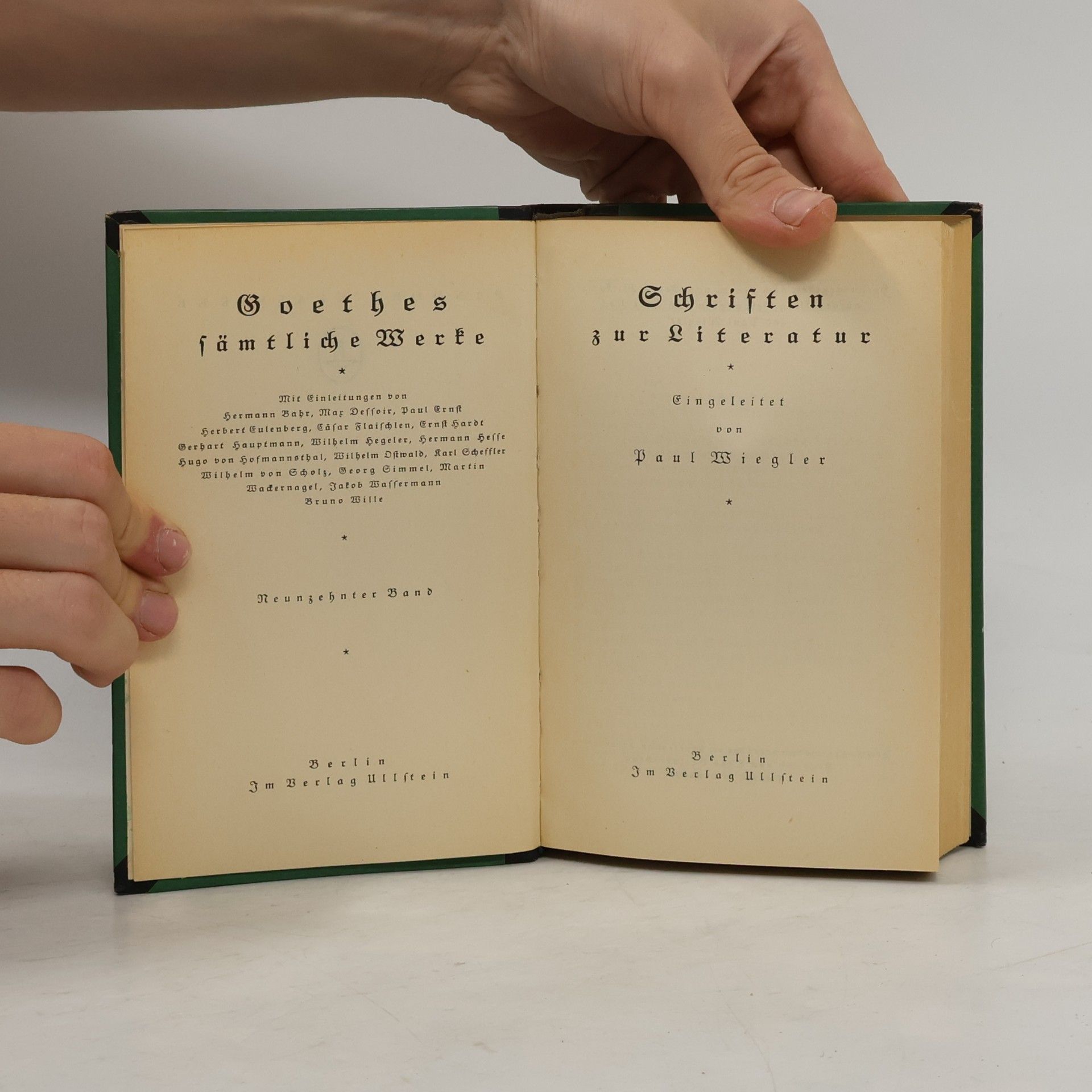 Paul Wiegler Schriften zur Literatur