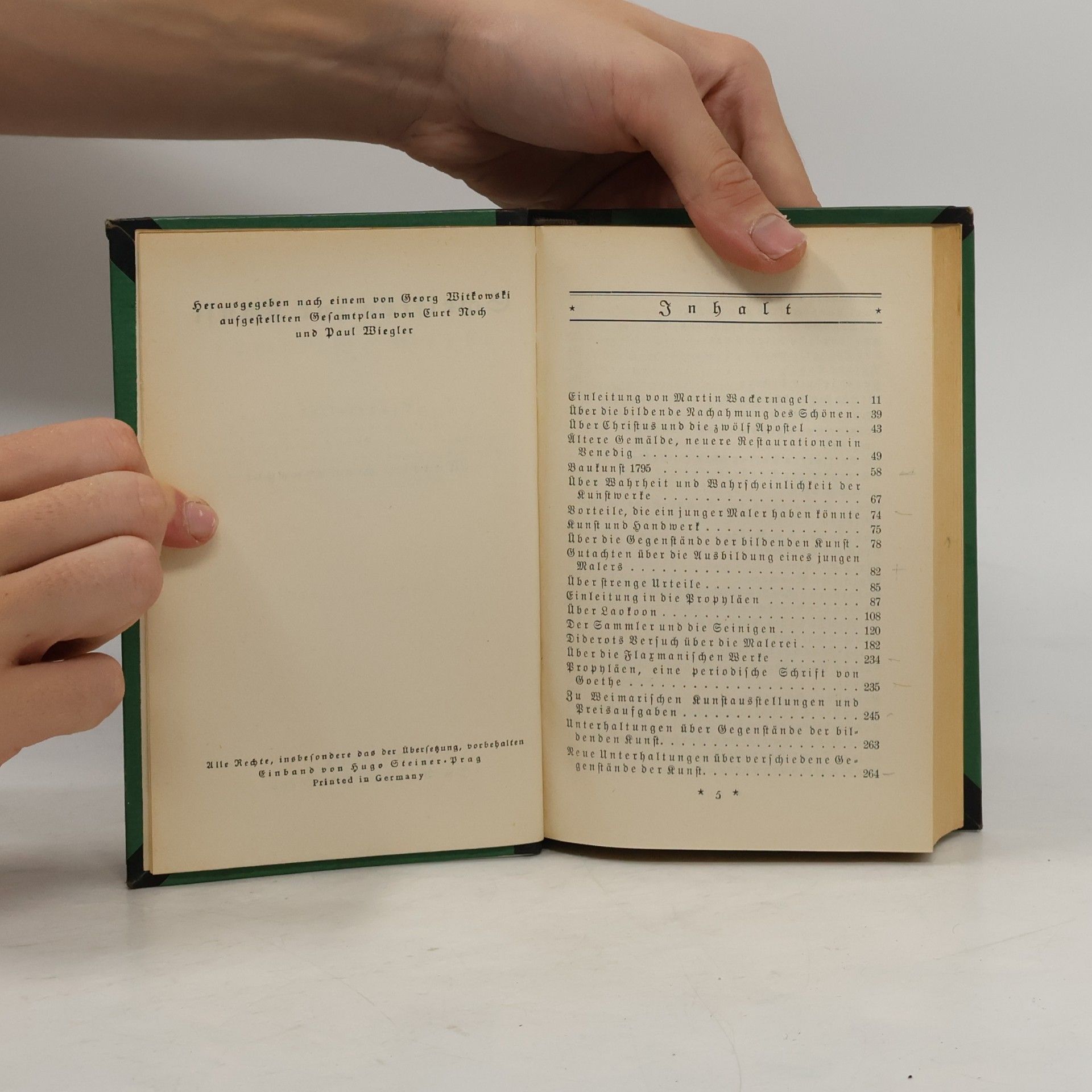 Martin Wackernagel Schriften zur Kunst 18. Geothes Sämtliche Werke