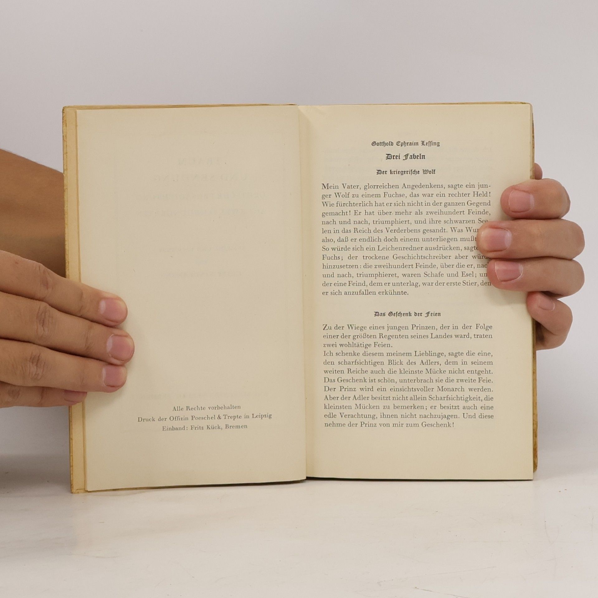 Gotthold Ephraim Lessing TRAUM UND SENDUNG