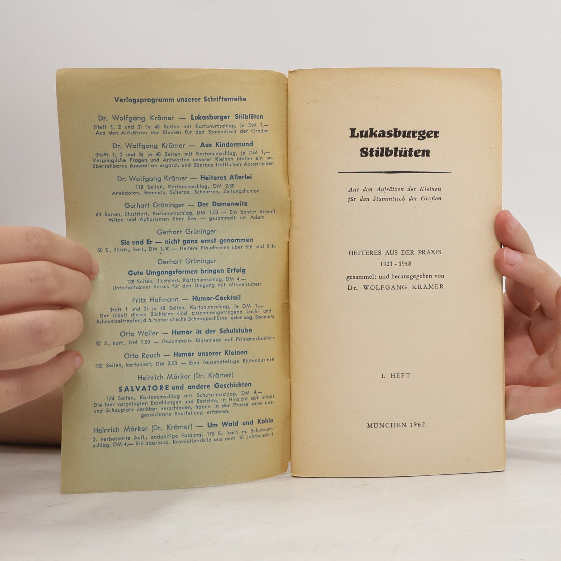 Wolfgang Krämer Lukasburger Stilblüten