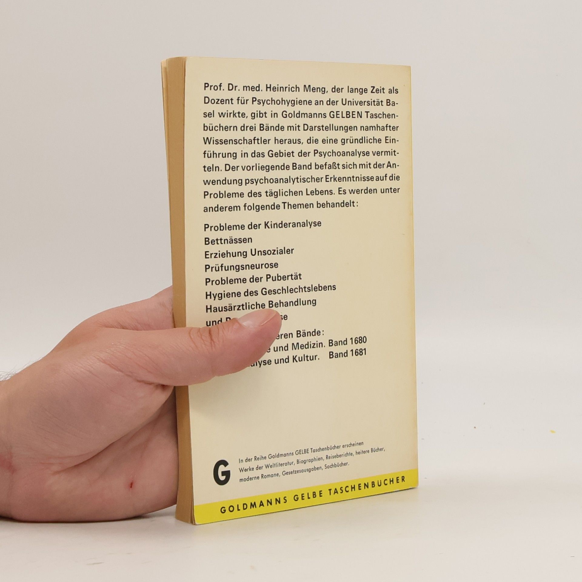 Heinrich Meng Psychoanalyse und Alltag