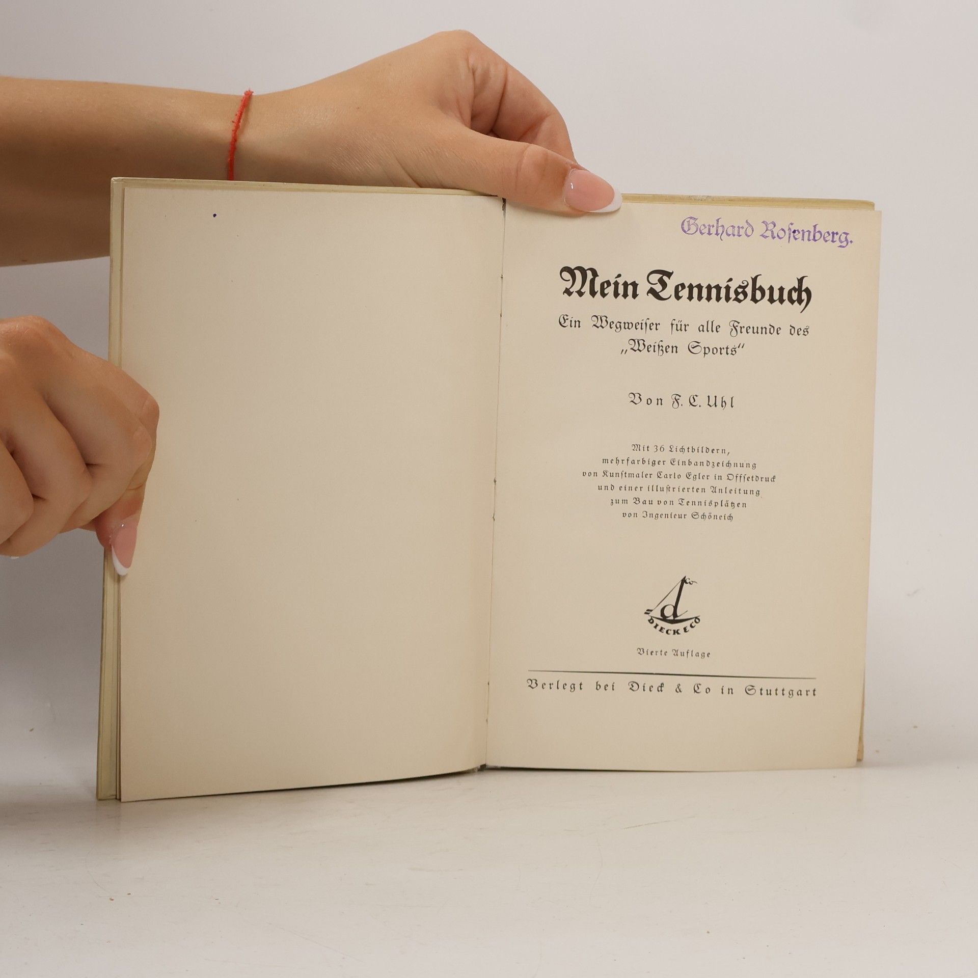 F. C. Uhl Mein Tennisbuch