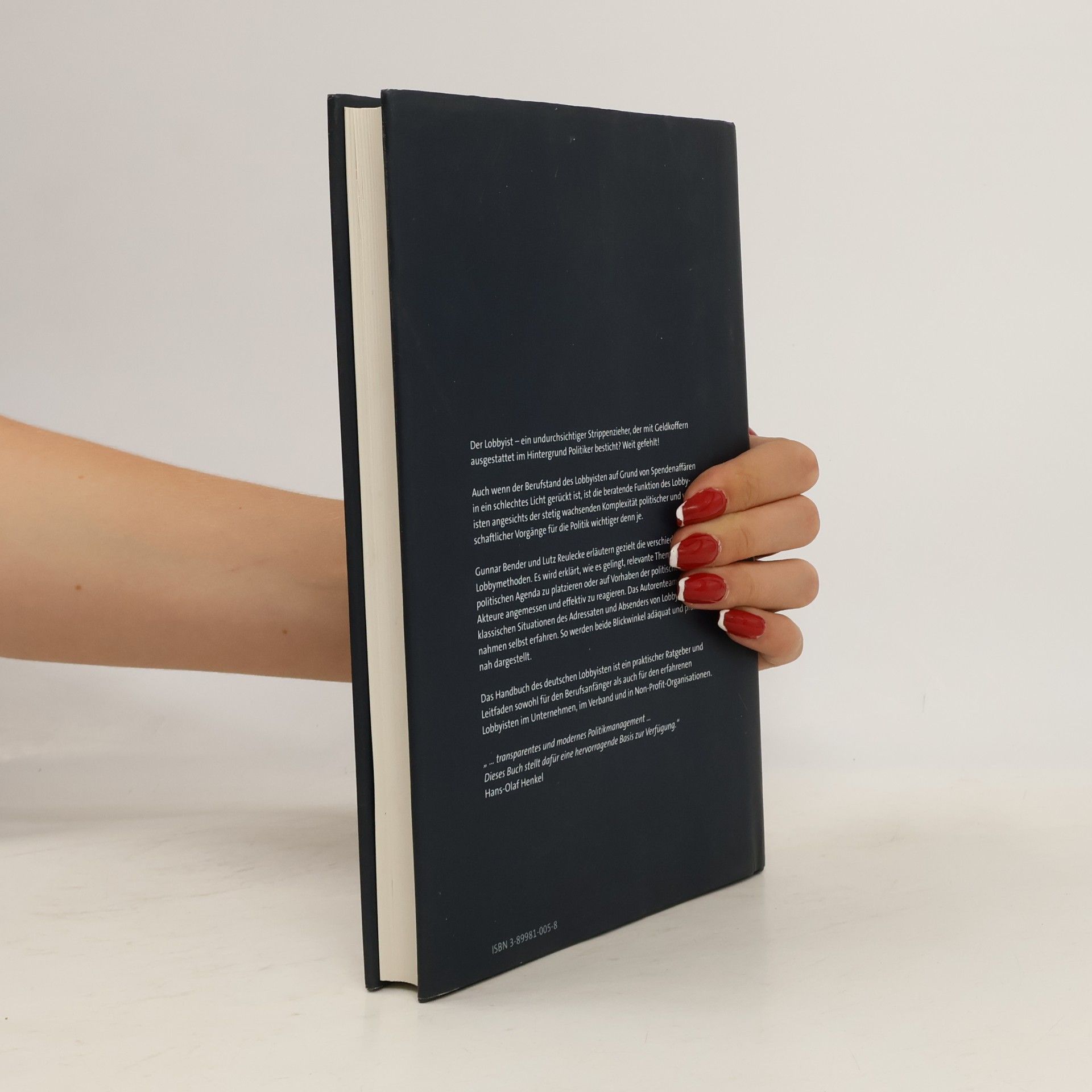 Gunnar Bender Handbuch des deutschen Lobbyisten