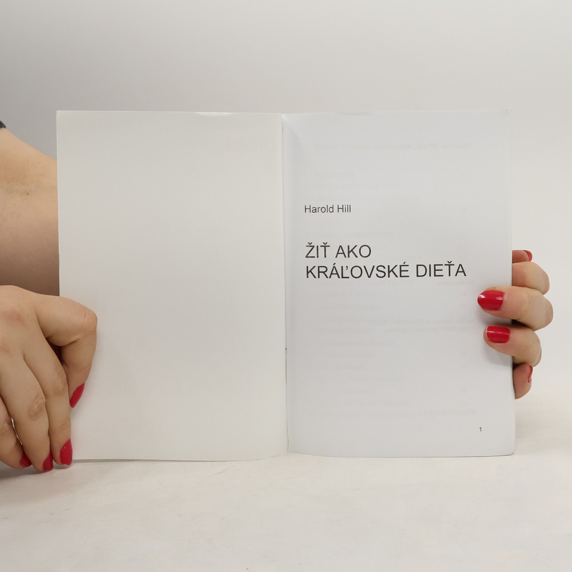 Harold Hill Žiť ako kráľovské dieťa