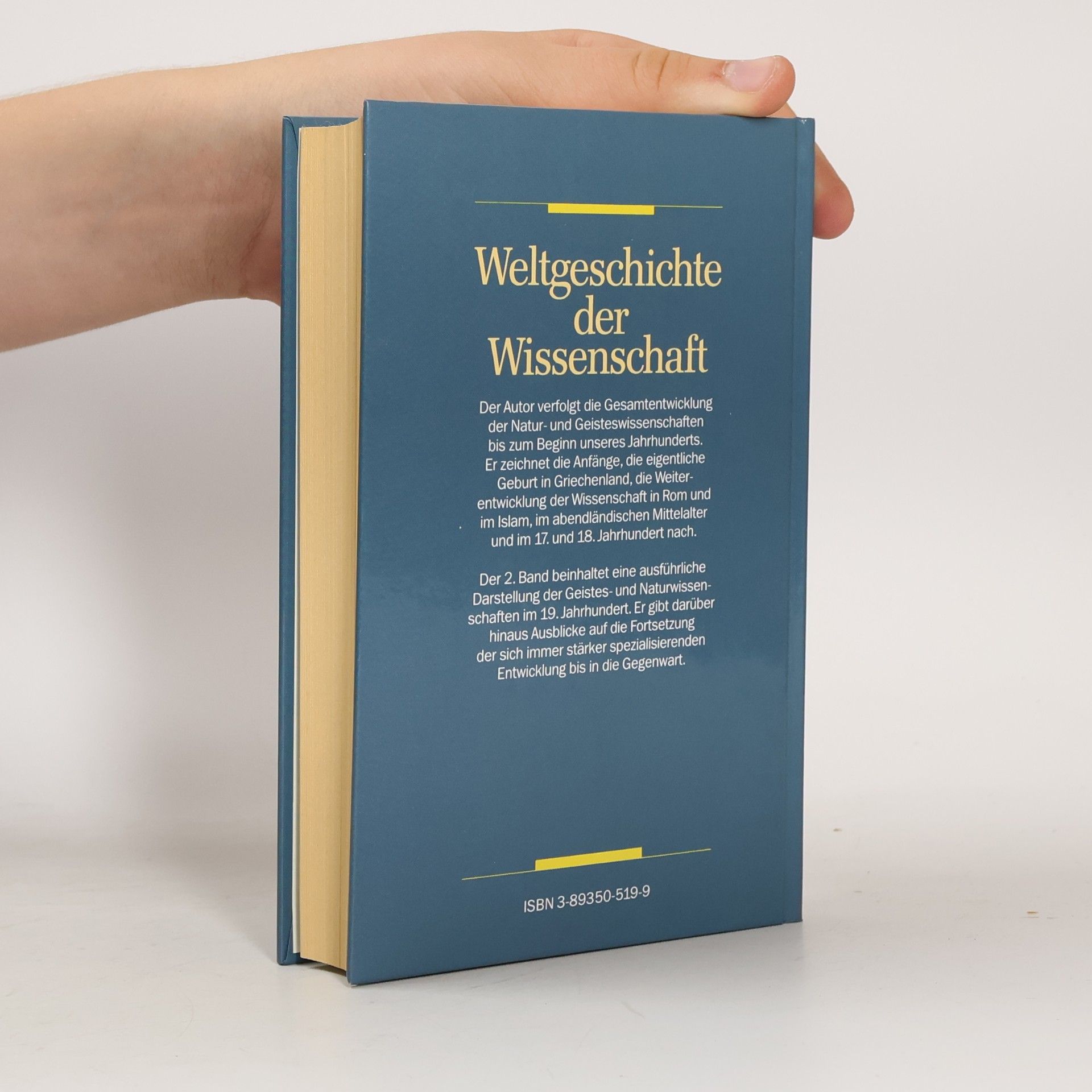 Hans Joachim Störig Weltgeschichte der Wissenschaft. Band 1.