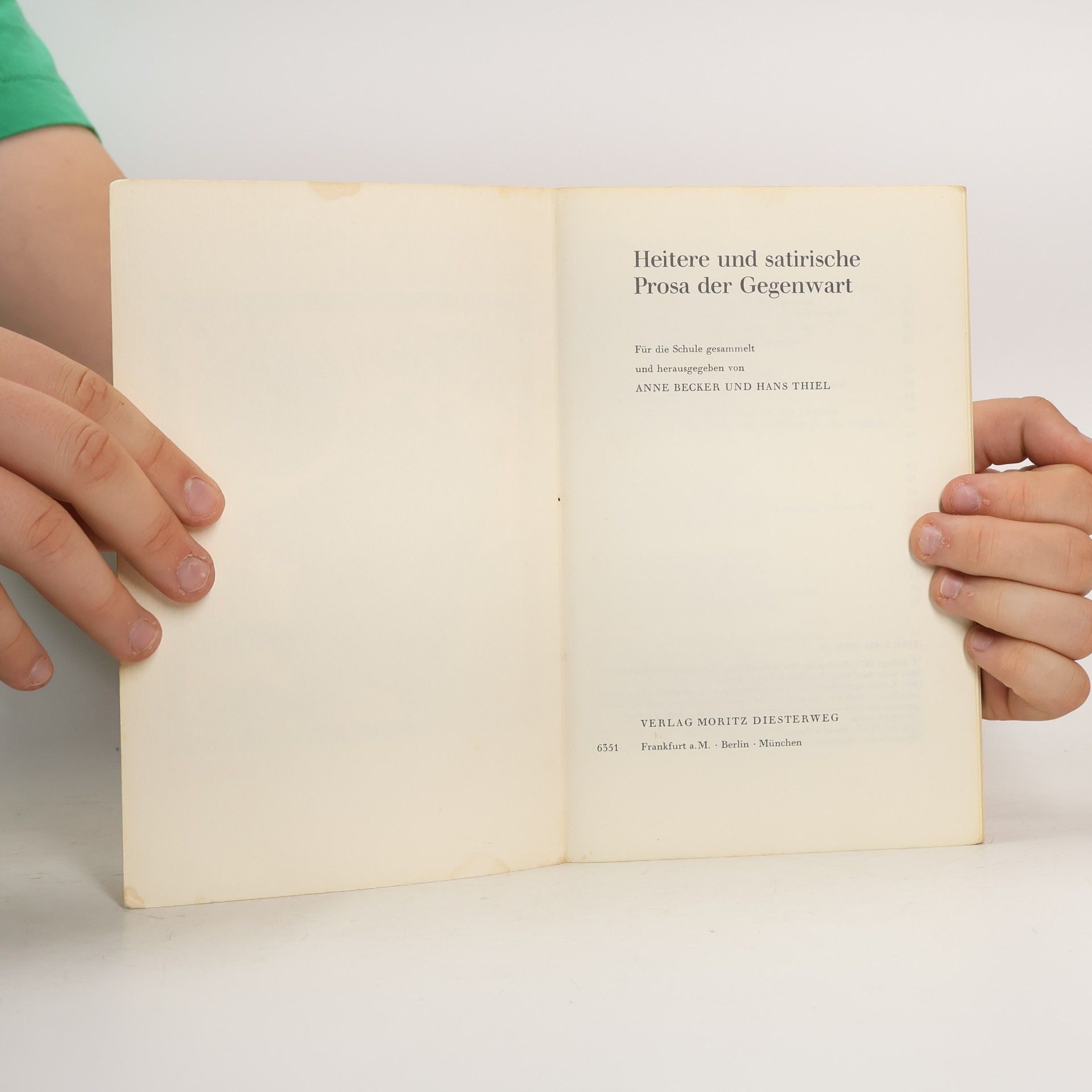 Annette Becker Heitere und satirische Prosa der Gegenwart