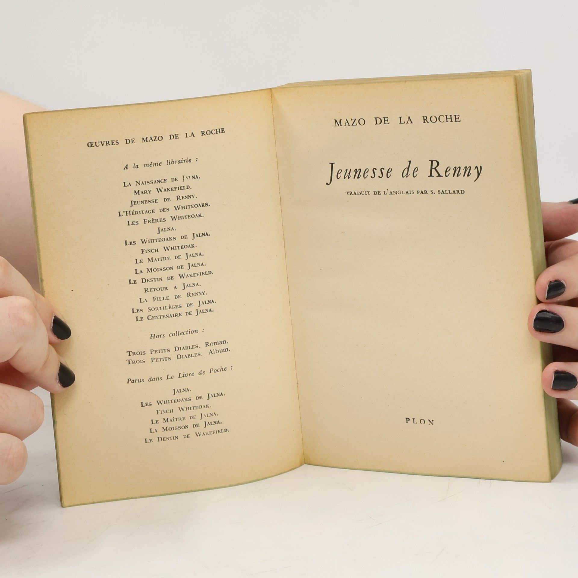 Mazo de la Roche Jeunesse de Renny