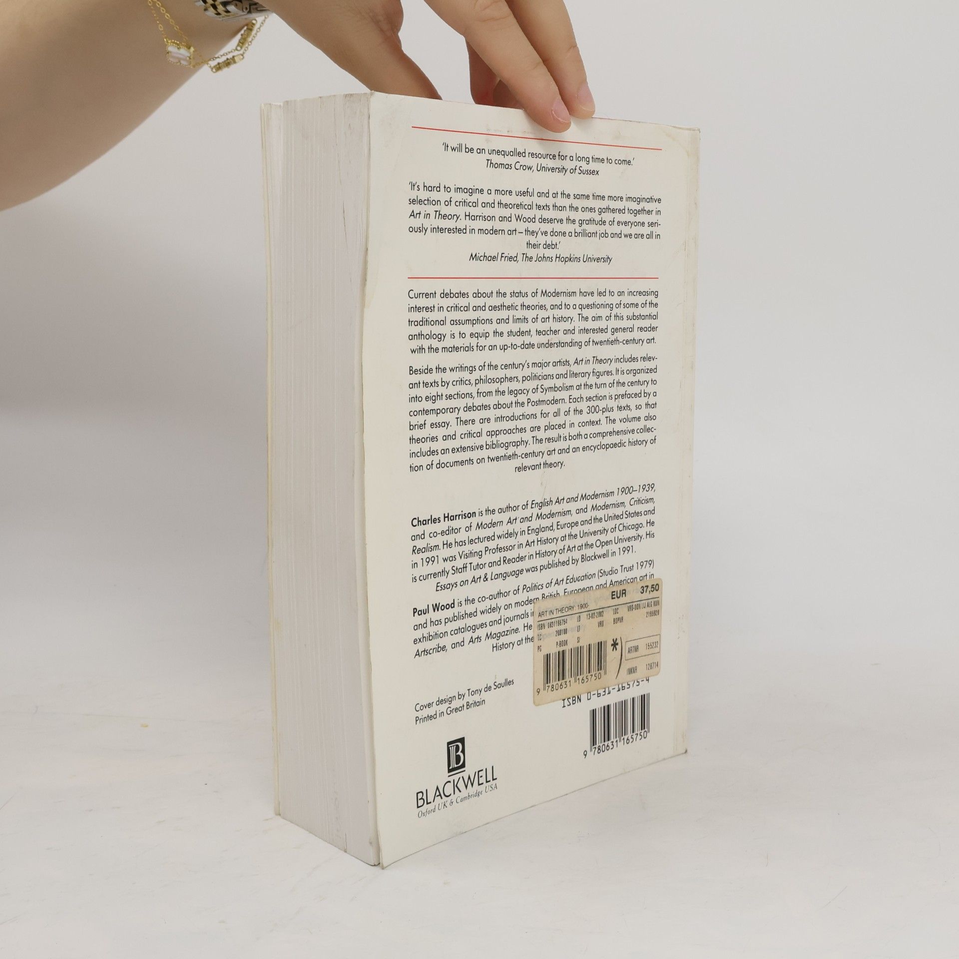 Paul Wood Art in theory 1900-1990: An Anthology of Changing Ideas