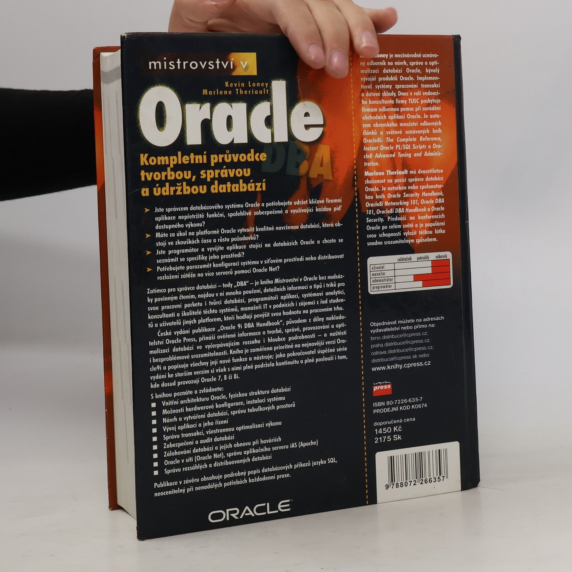 Kevin Loney Mistrovství v Oracle : kompletní průvodce tvorbou, správou a údržbou databází : platné pro Oracle9i, 8i a 8