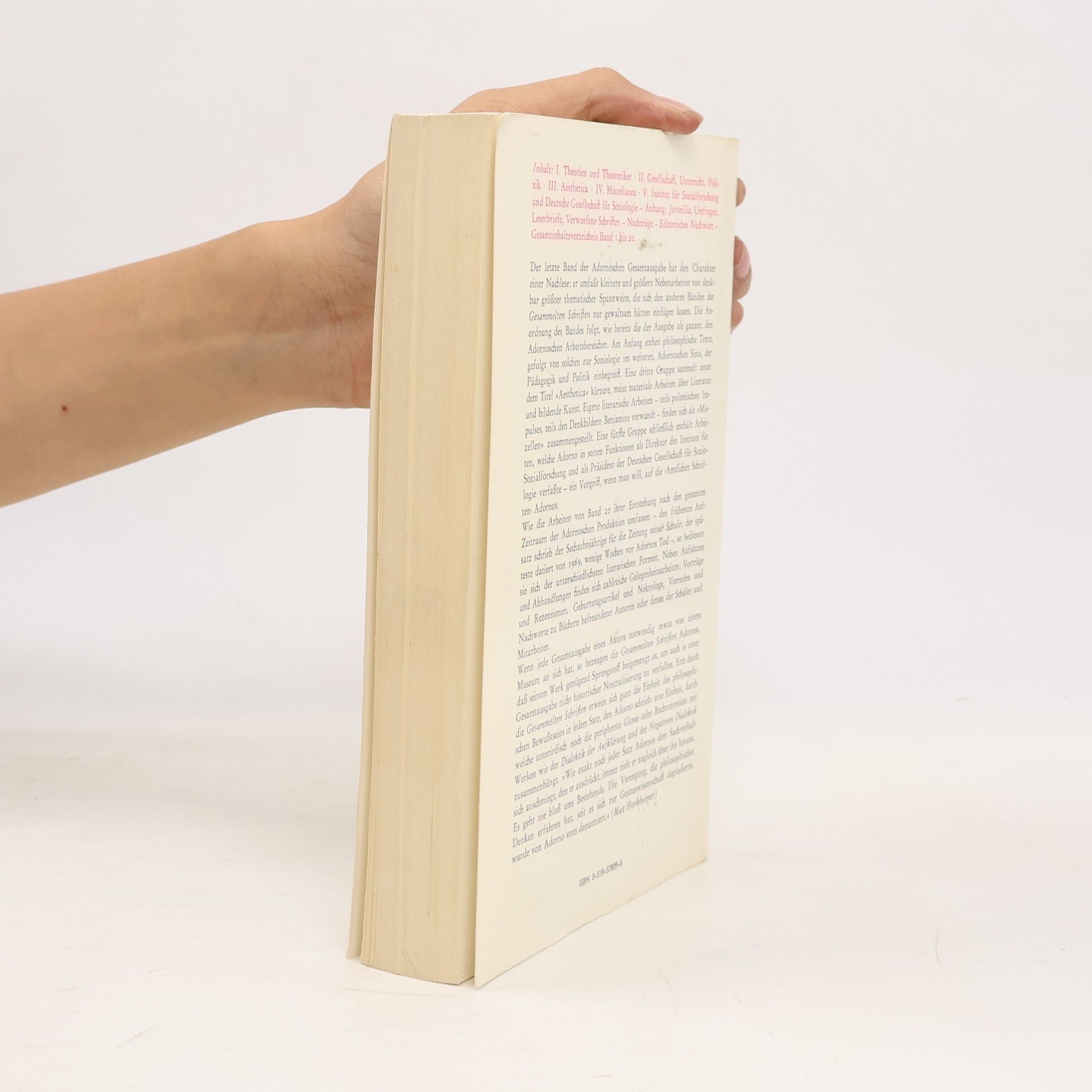 Theodor W. Adorno Vermischte Schriften, 2 Tle.