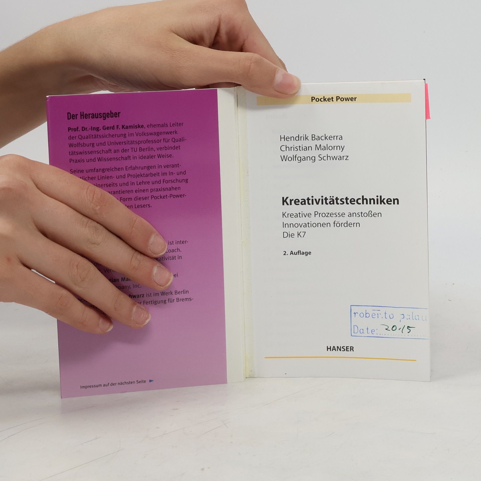 Hendrik Backerra Kreativitätstechniken