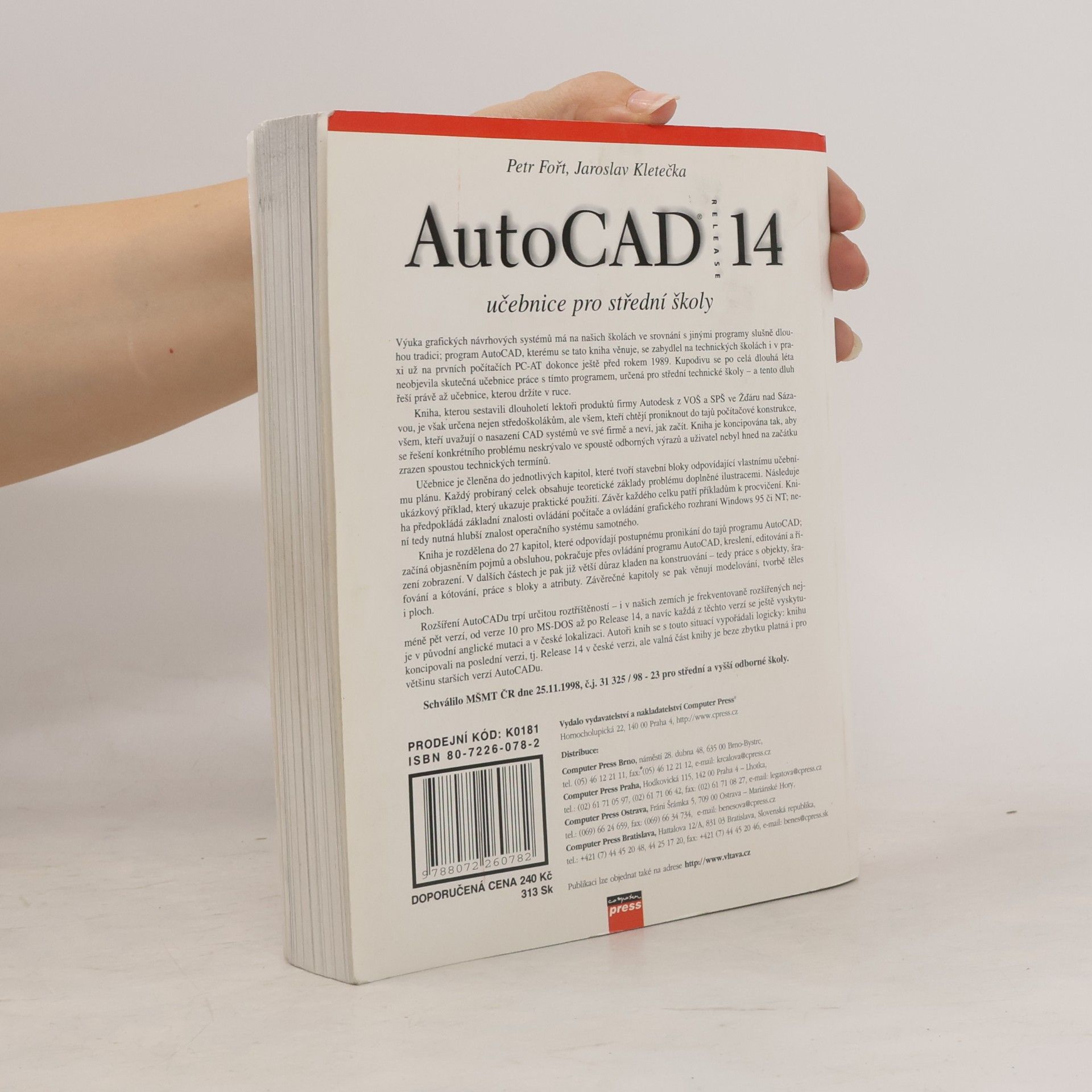 Petr Fořt AutoCAD Release 14 - učebnice pro střední školy