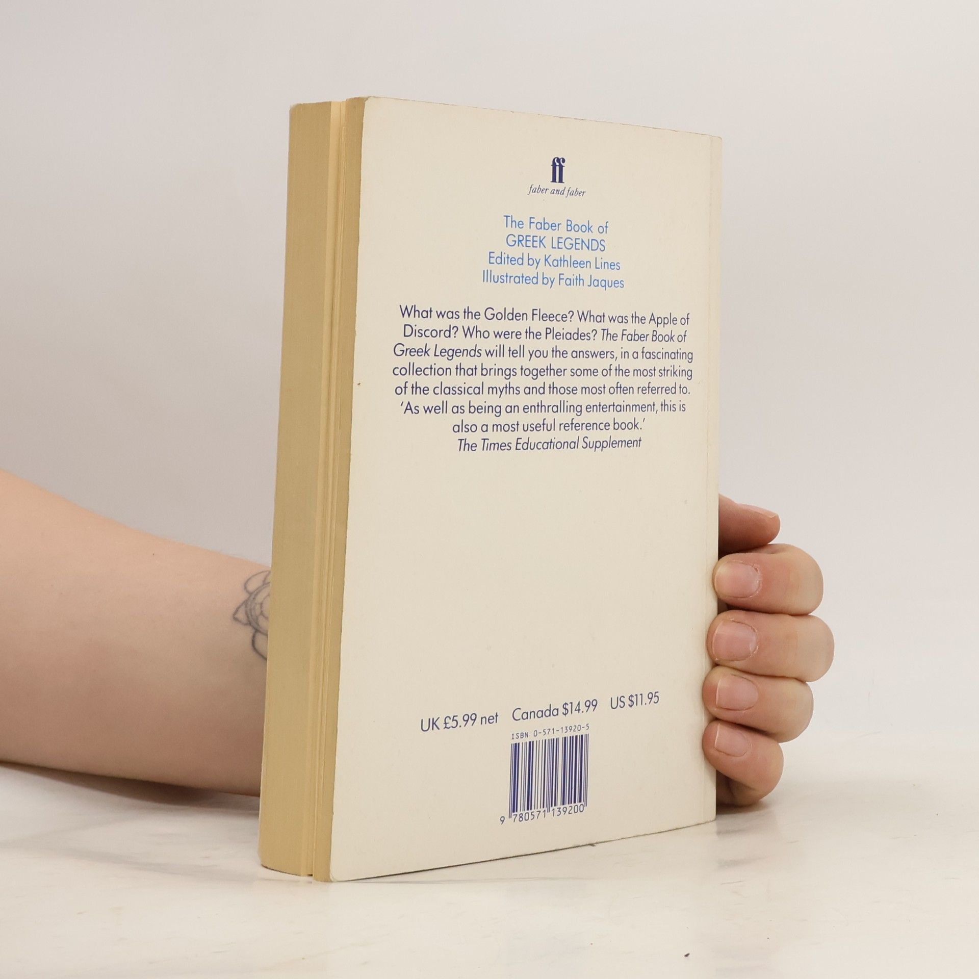 Kathleen Lines The Faber Book of Greek Legends