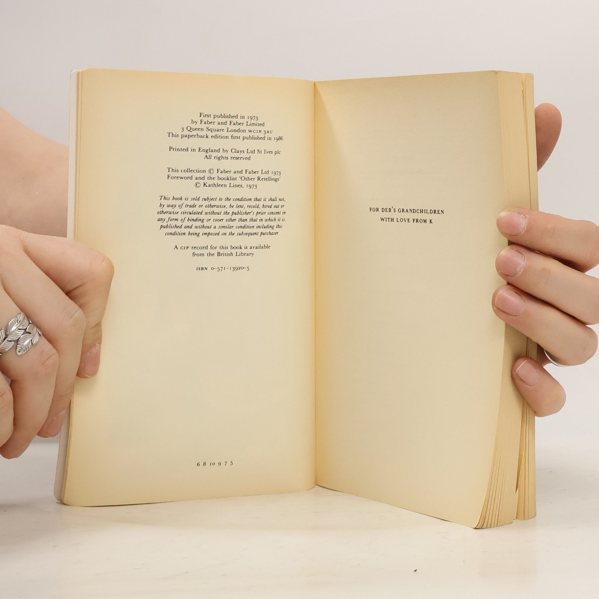 Kathleen Lines The Faber Book of Greek Legends