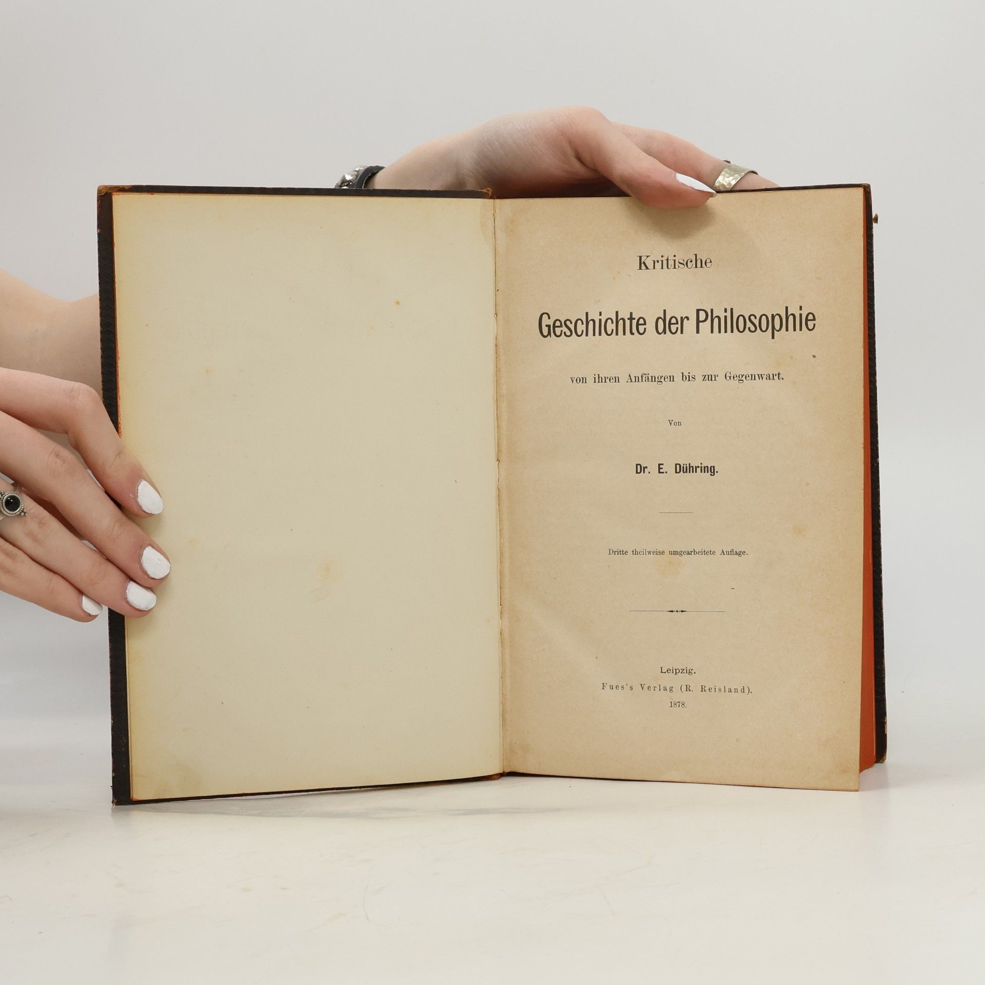 E. Dühring Kritische Geschichte der Philosophie