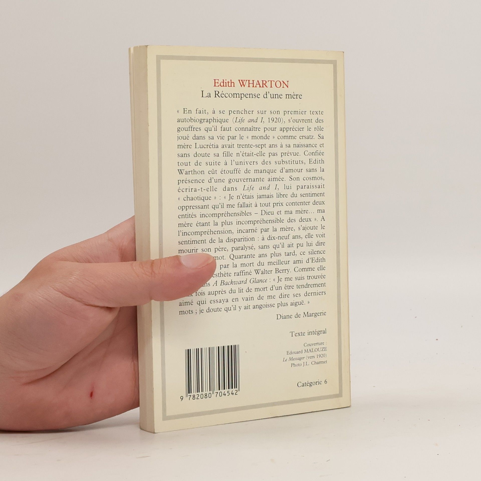 Edith Wharton GF - 454: La récompense d'une mère