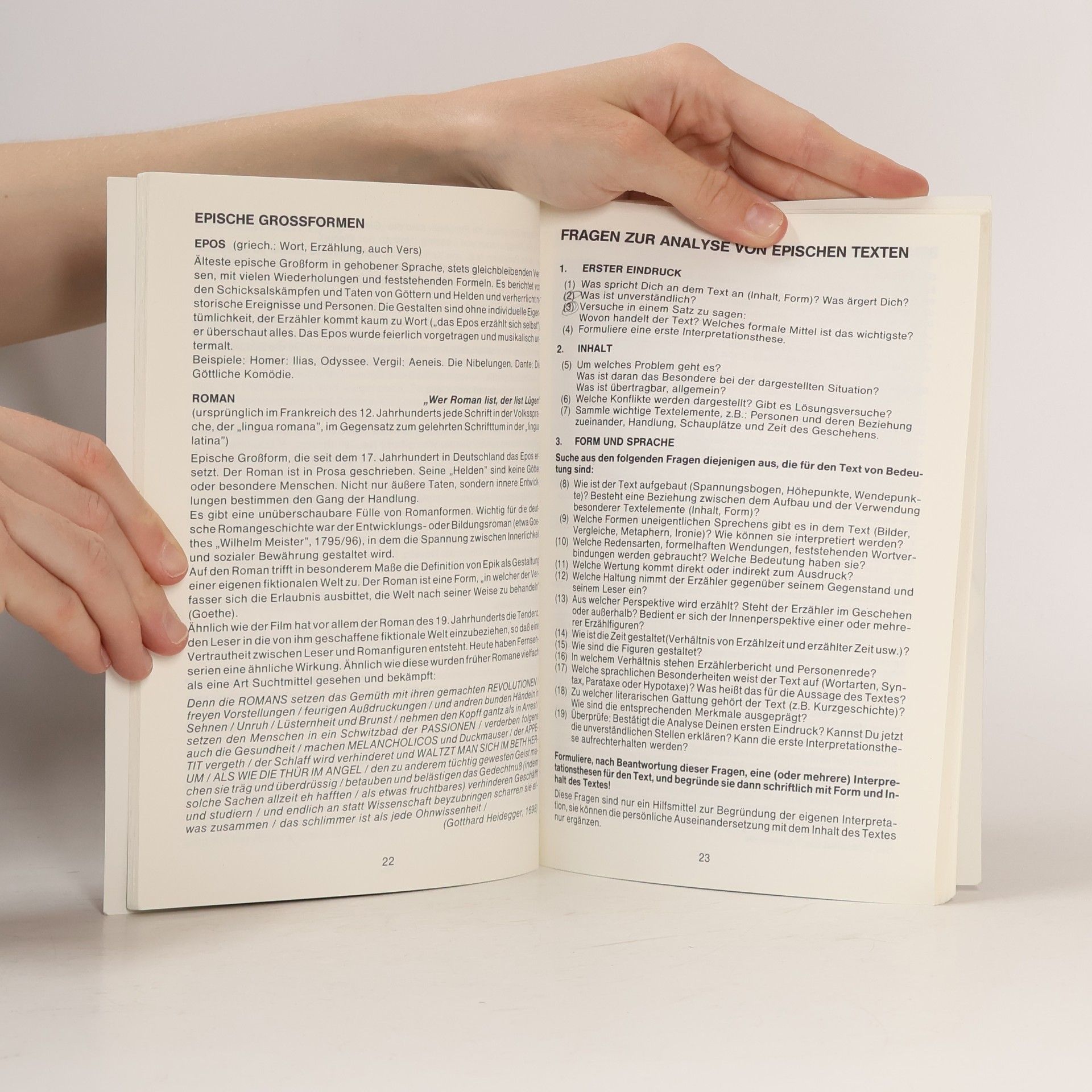 Manfred Zimmermann Einführung in die literarischen Gattungen