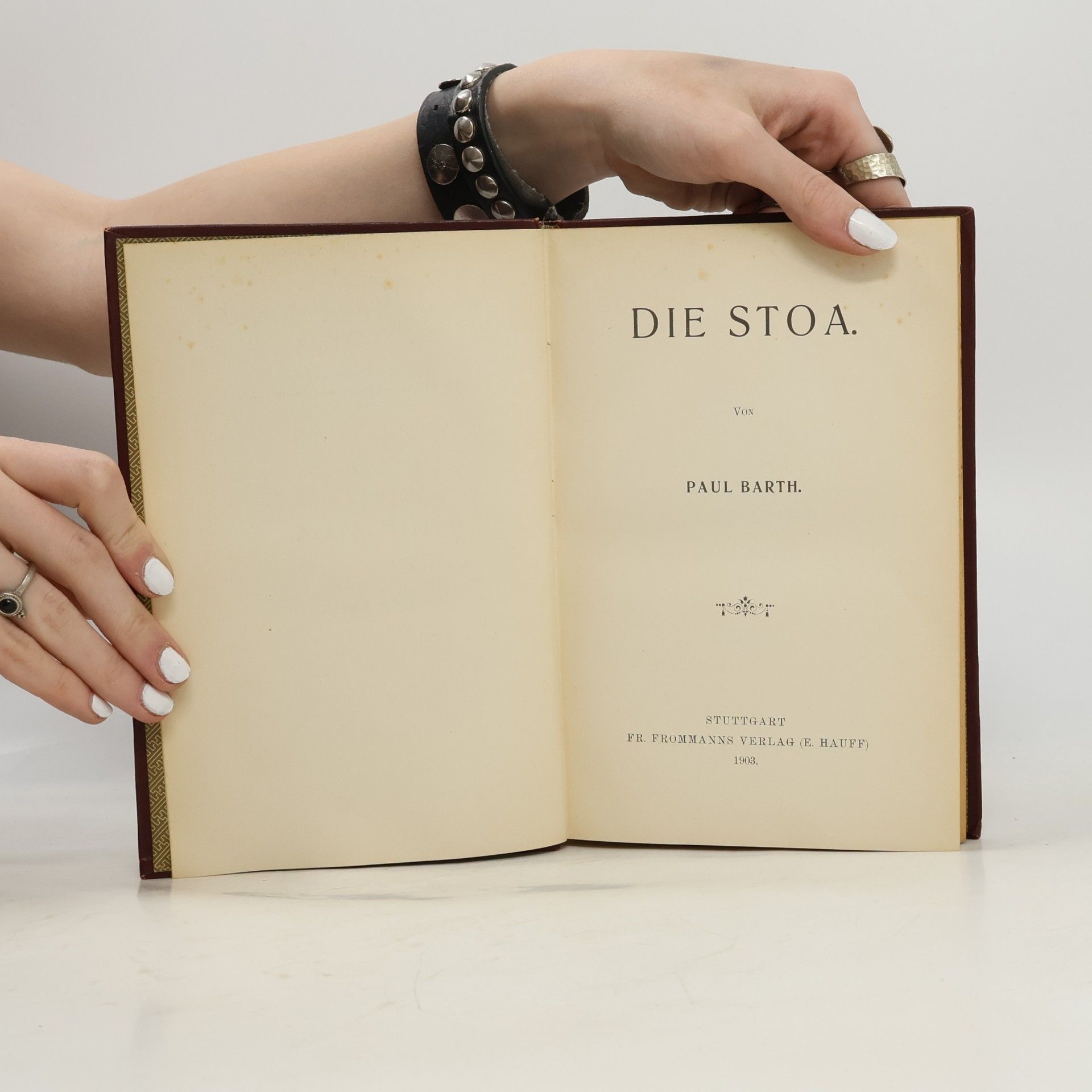 Paul Barth Die Stoa
