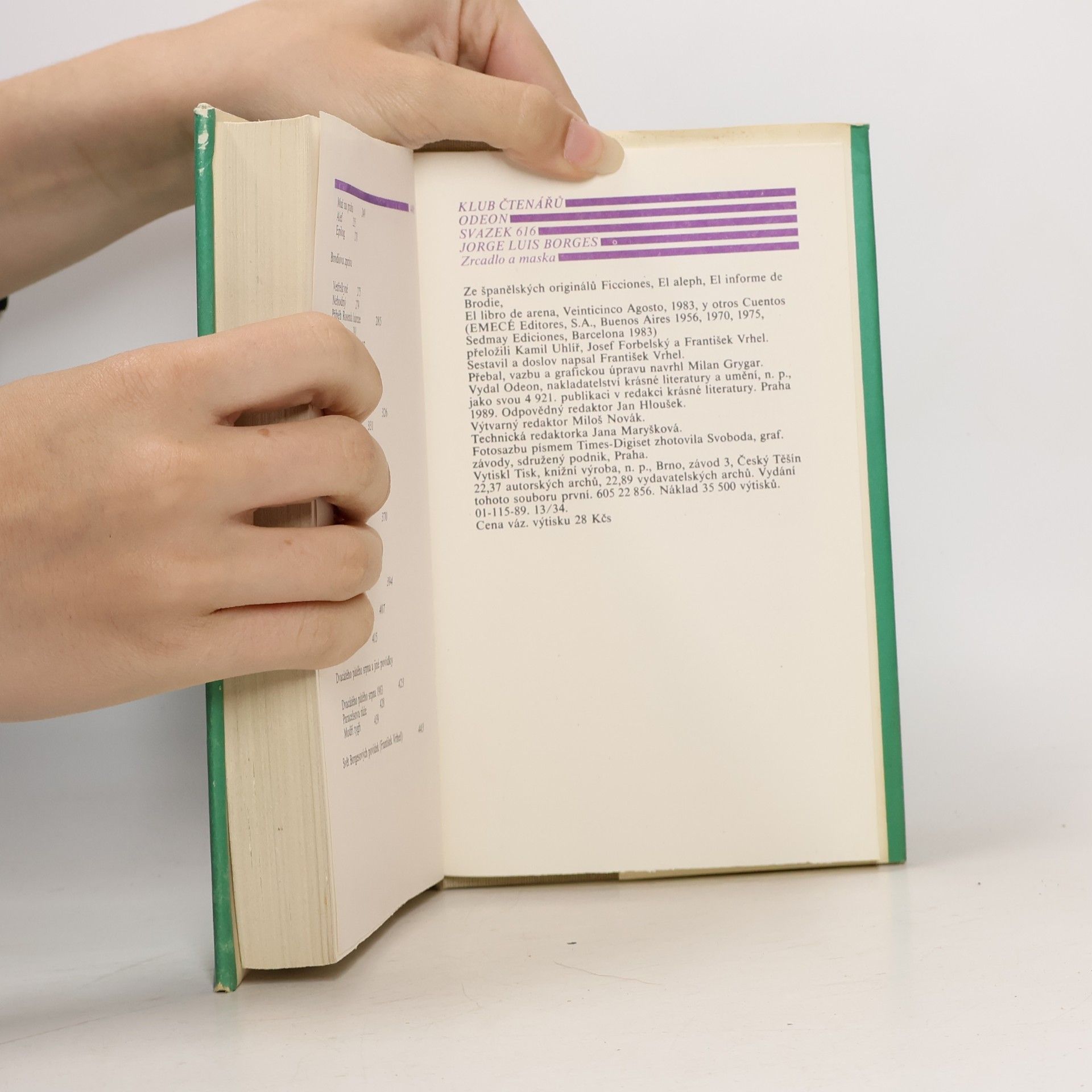 Jorge Luis Borges Zrcadlo a maska