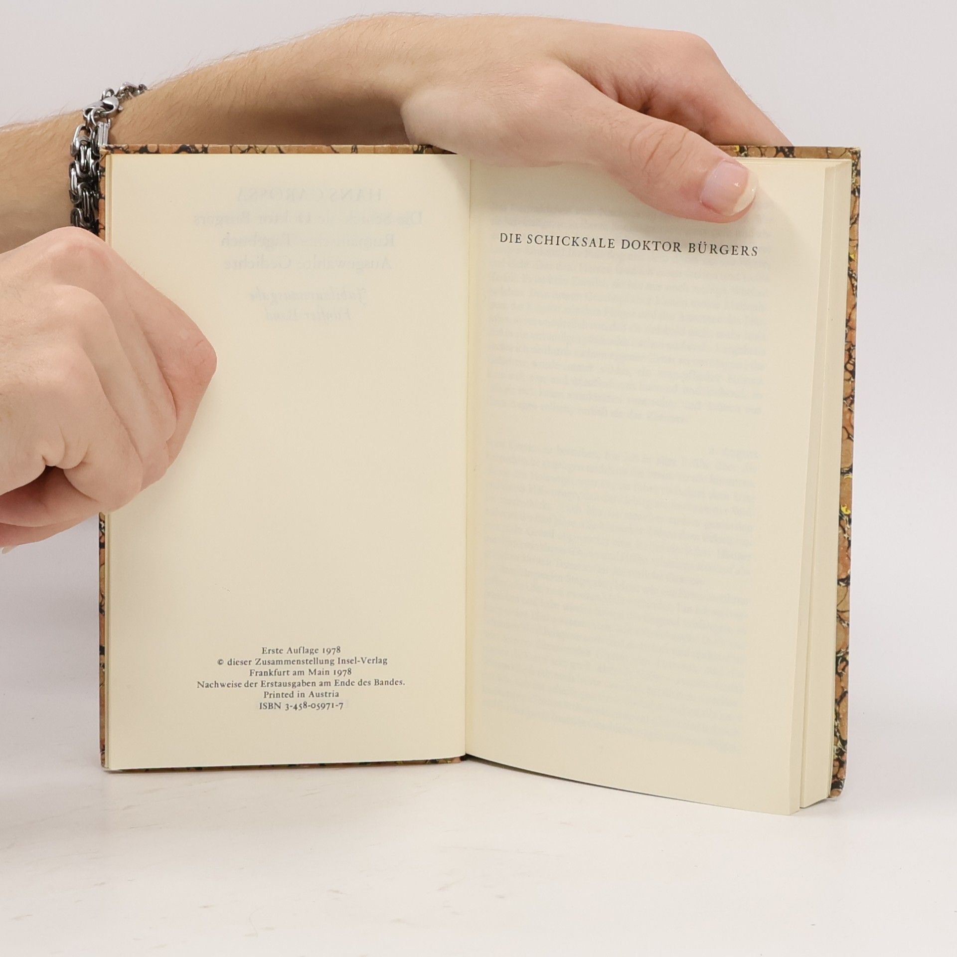 Hans Carossa Doktor Bürger. Rumänisches Tagebuch. Gedichte