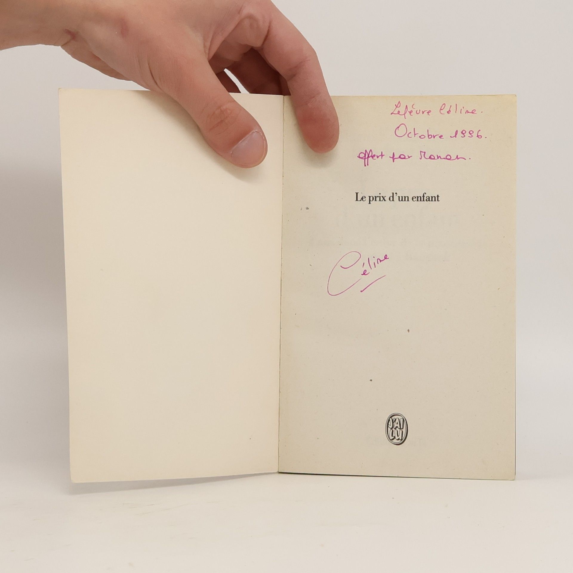 Marie France Botte Le prix d'un enfant