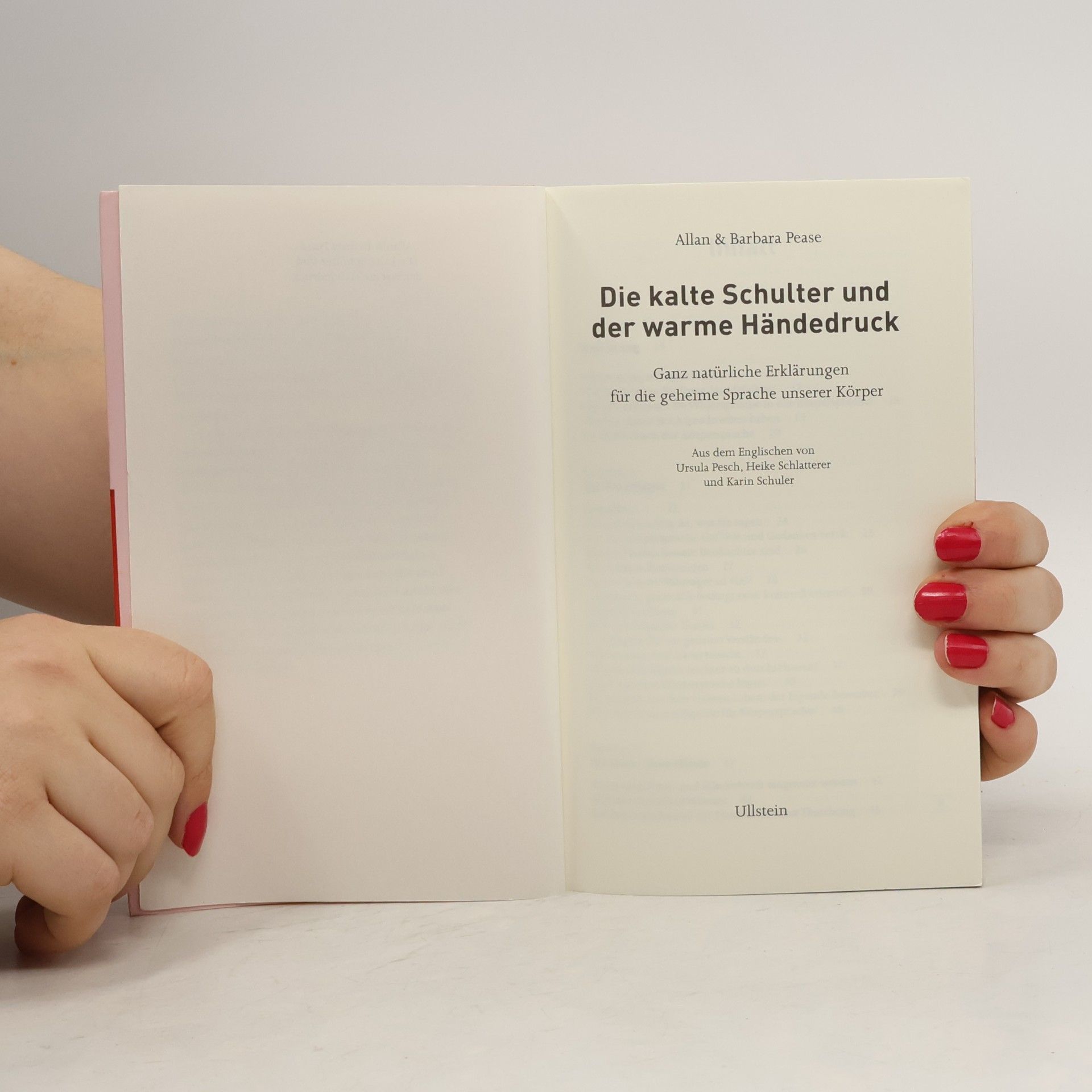 Allan Pease Die kalte Schulter und der warme Händedruck